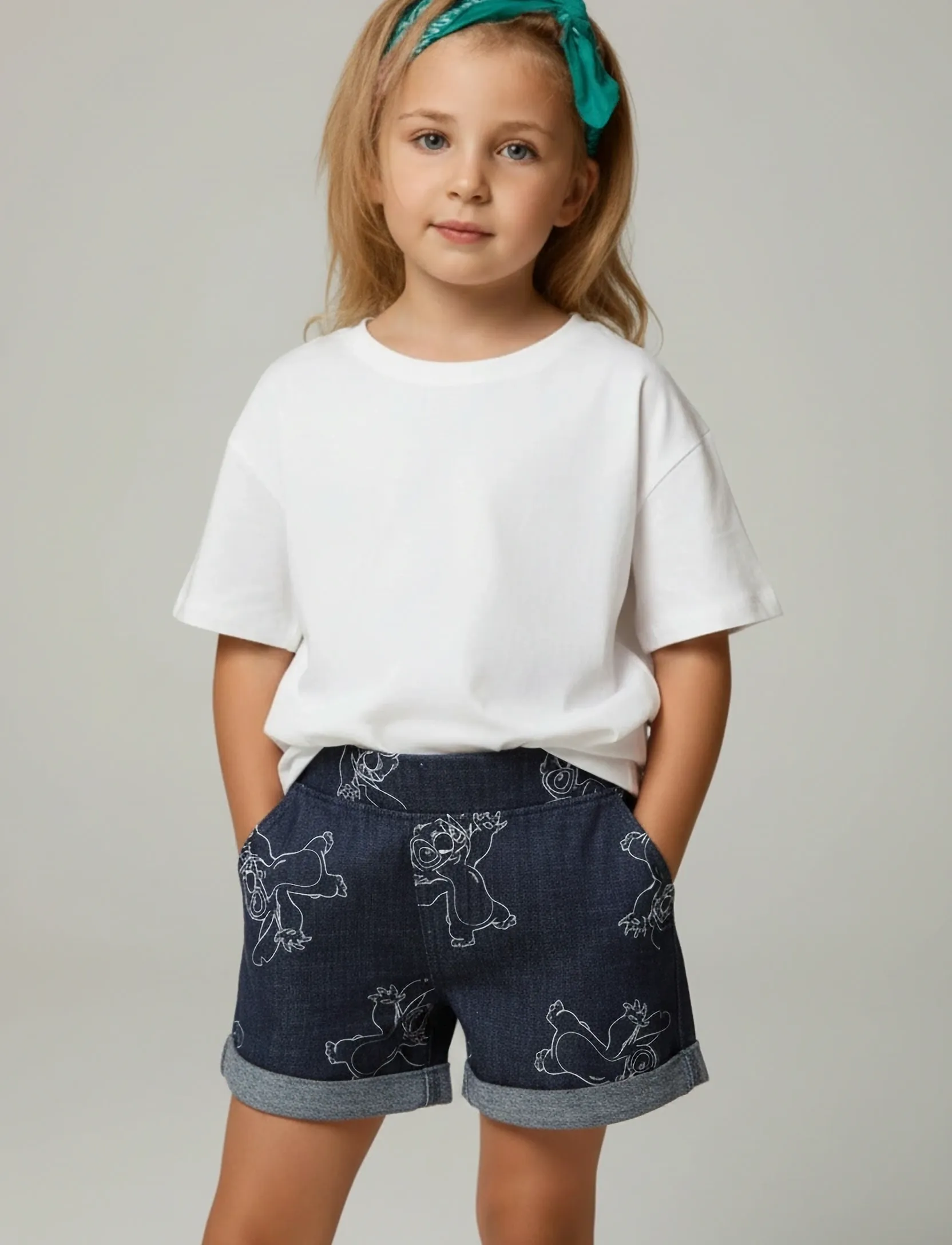 Lilo & Stitch Pants, 98, Navy, Underdele > Shorts, Børn