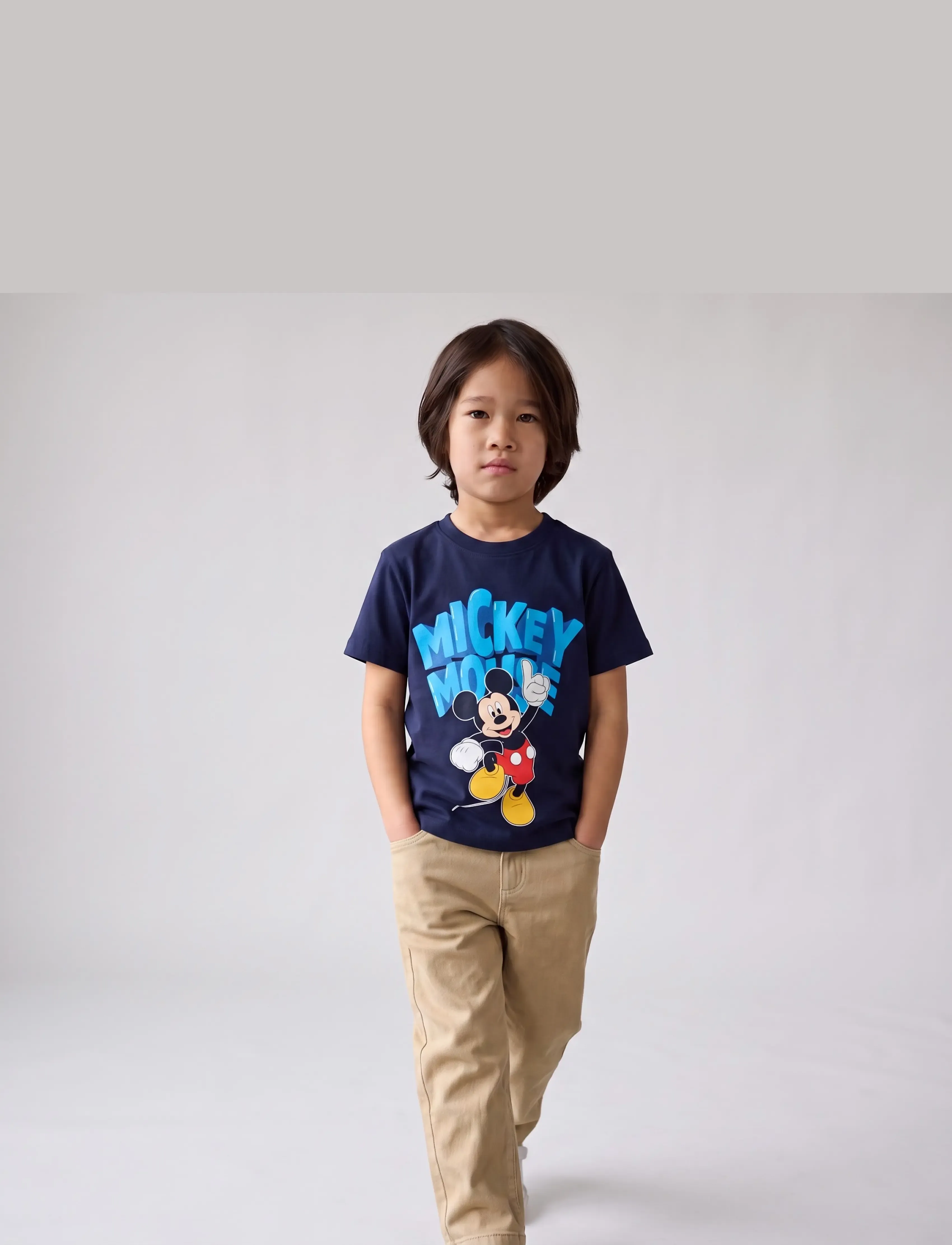 Mickey Mouse Tshirt, 116, T-shirts, Marineblau - Short-sleeved, Kinder