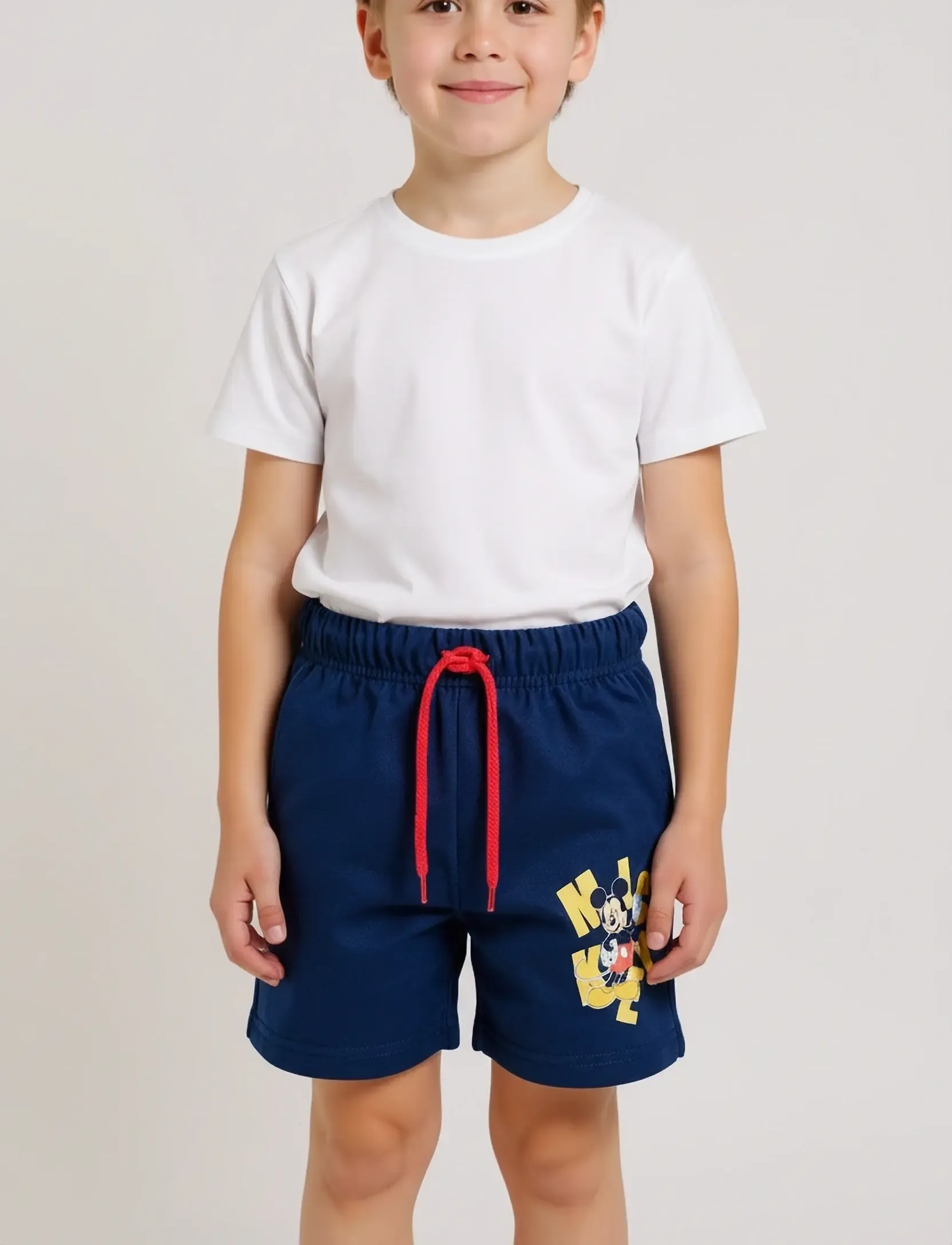 Mickey Mouse Pants, 128, Shorts, Marineblau - Sweat Kinder