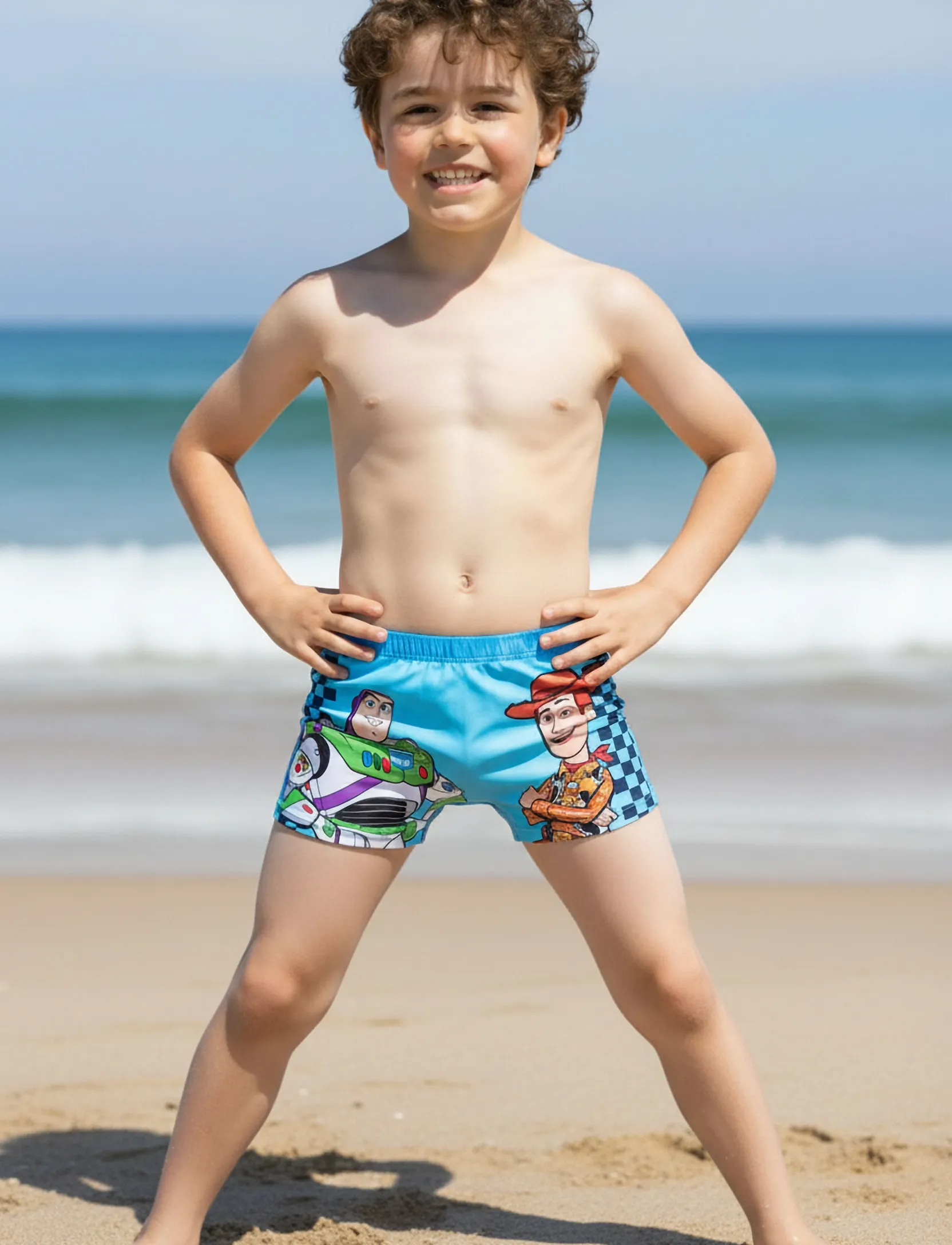 Toy Story Bademode, 116, Blau - Swimshorts, Kinder