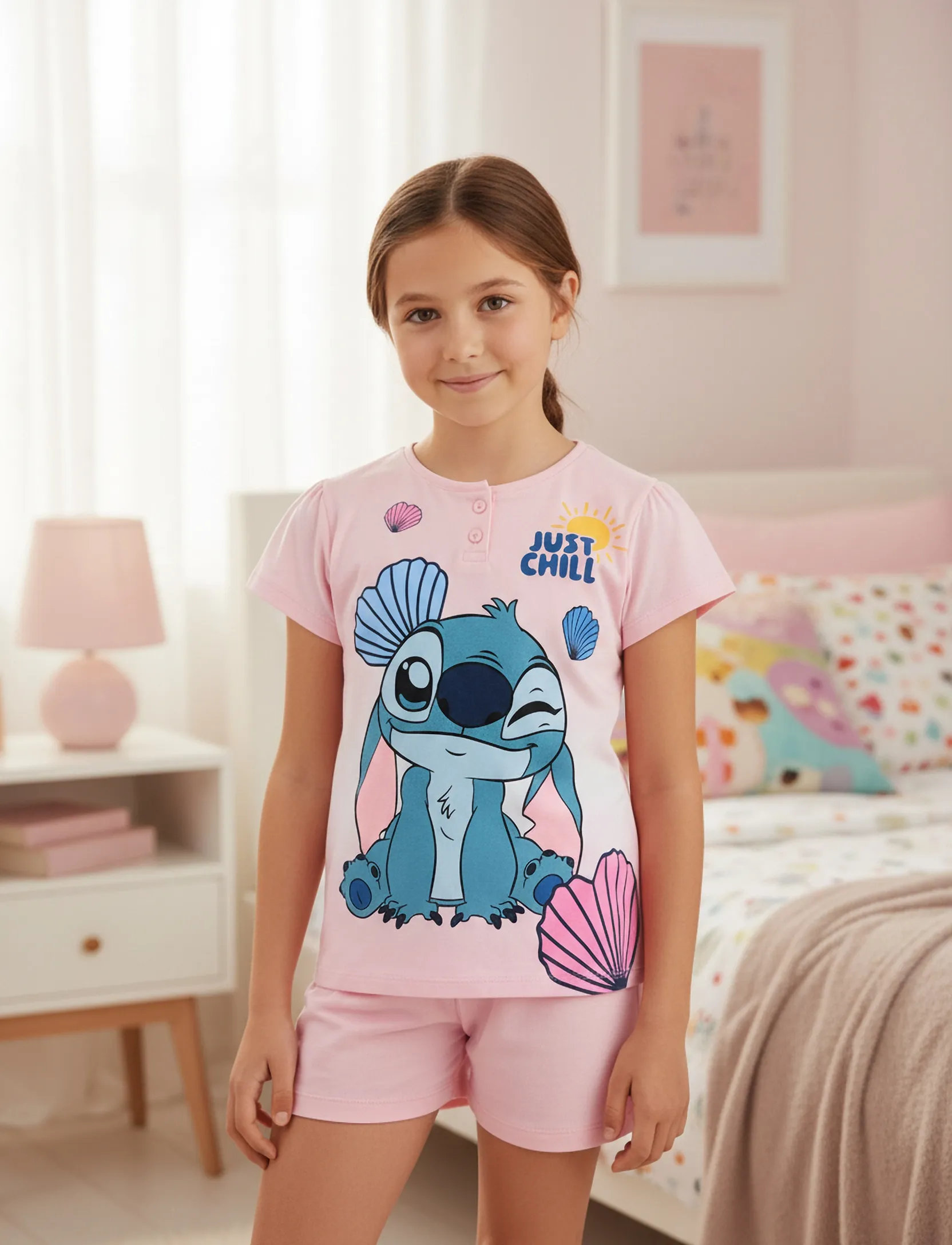 Lilo & Stitch Pyjama, 104, Pyjamas, Rosa - Pyjama Sets, Kinder