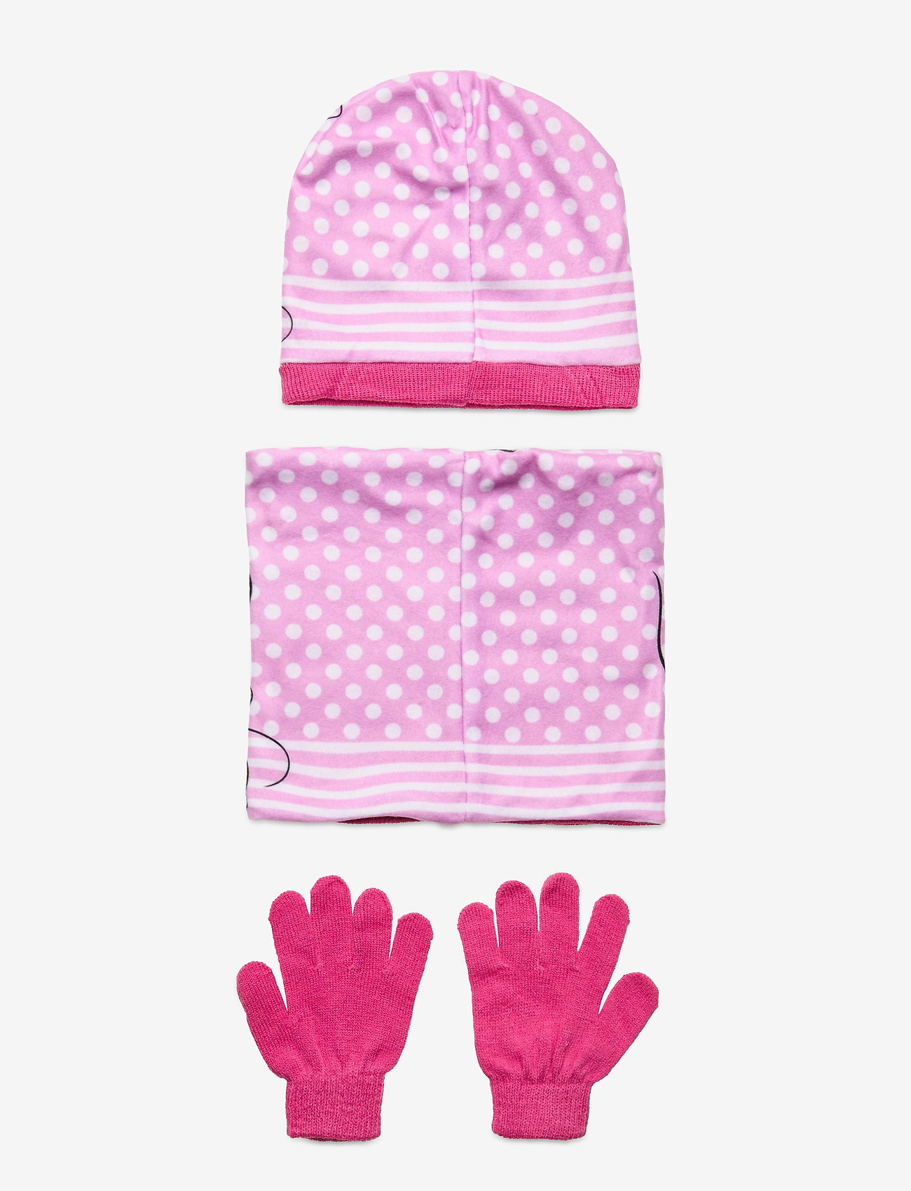 Disney - SET 3 PCS SCARF GLOVES HAT - pink - 2