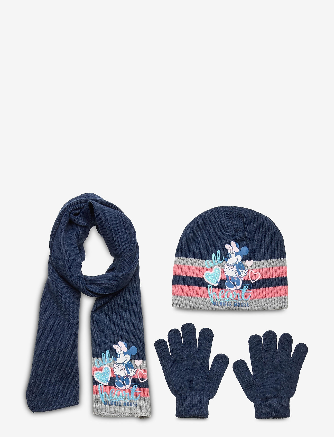 Set 3 Pcs Scarf Gloves Hat (Navy), 69.49 kr | Stort af designer mærker Booztlet.com