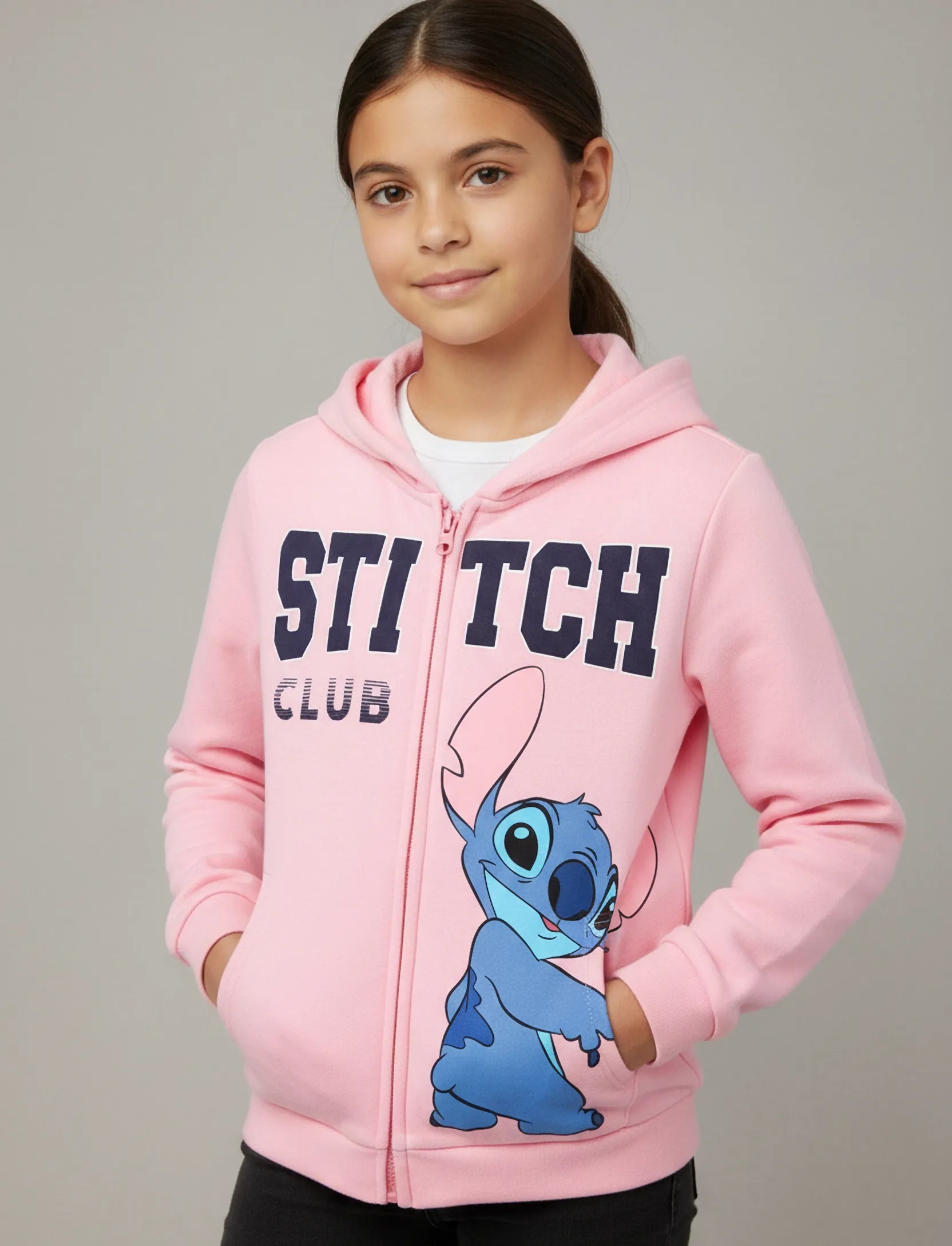 Lilo ja Stitch SWEATS - Kapuutsiga pusad - DPINK / pink/rose