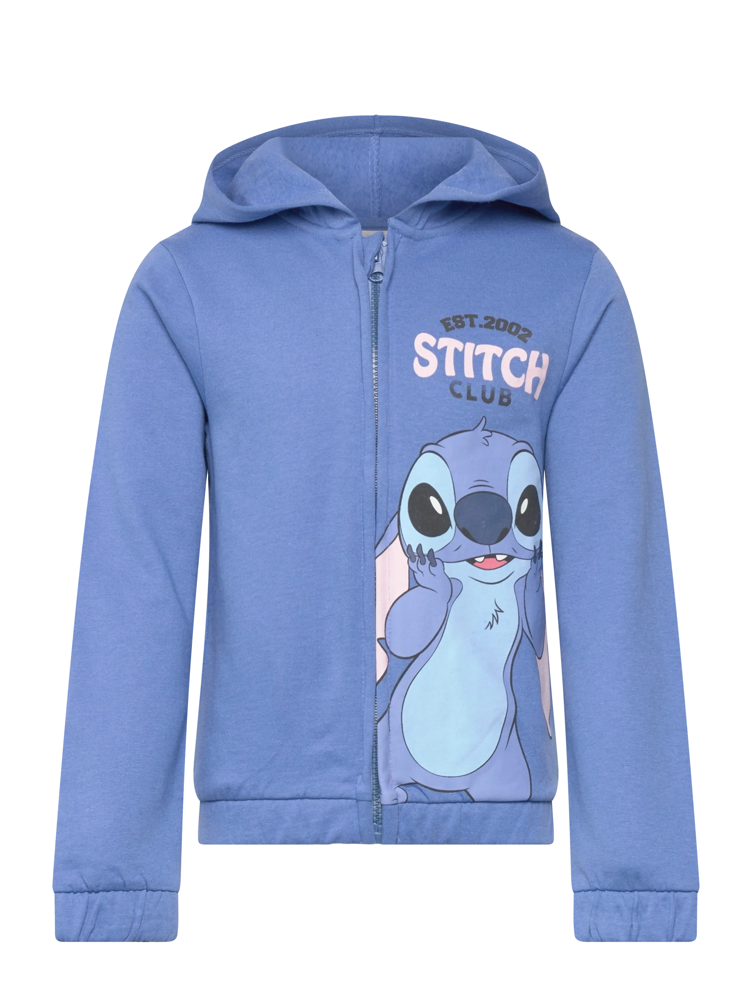 Lilo & Stitch Sweats, Børn, Børn Stitch Print Lynlås Hættetrøje, Blå, Str: 104