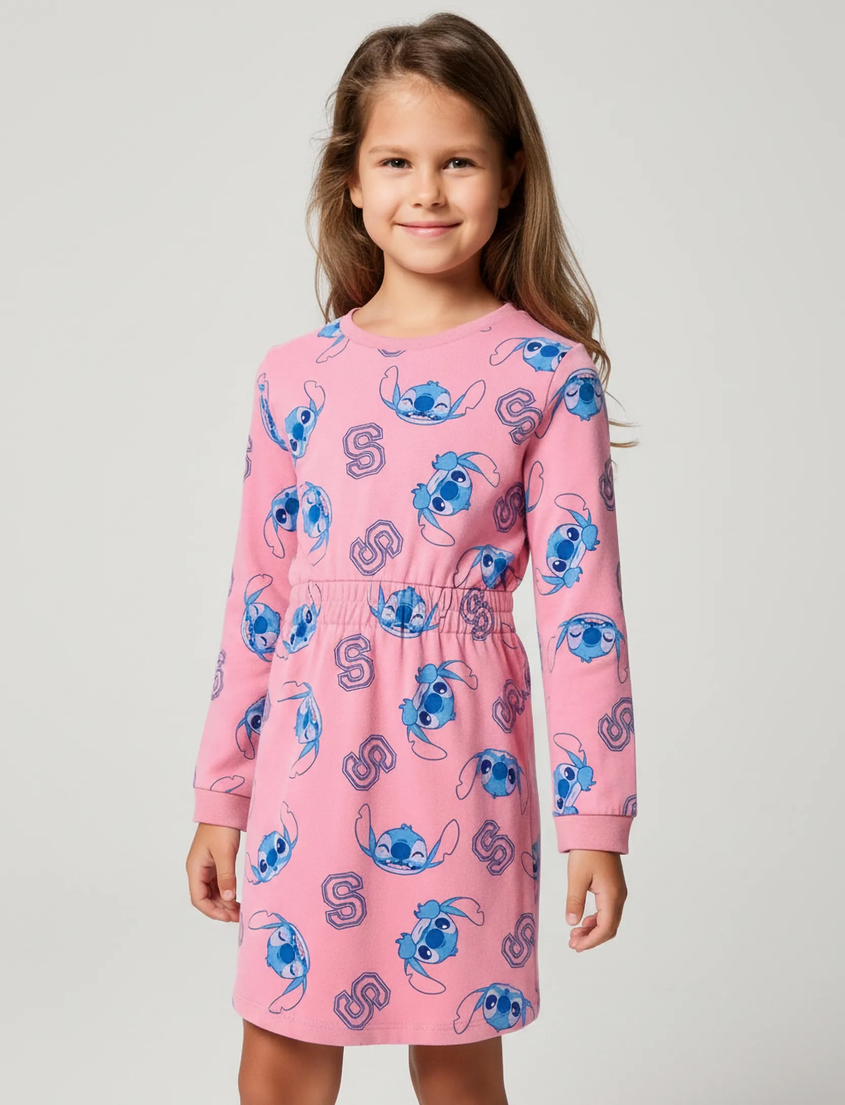 Lilo & Stitch DRESS - Langærmede hverdagskjoler - DPINK / pink/rose