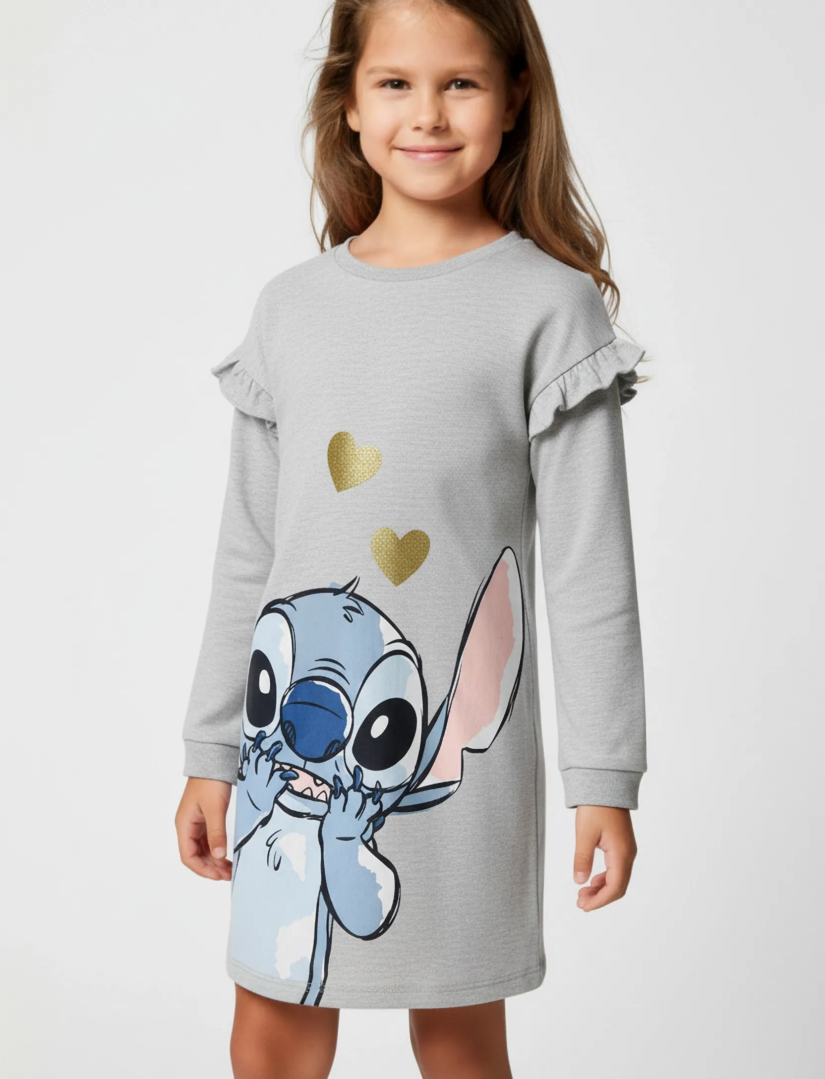 Lilo & Stitch DRESS - Langærmede hverdagskjoler - LGREY / grey