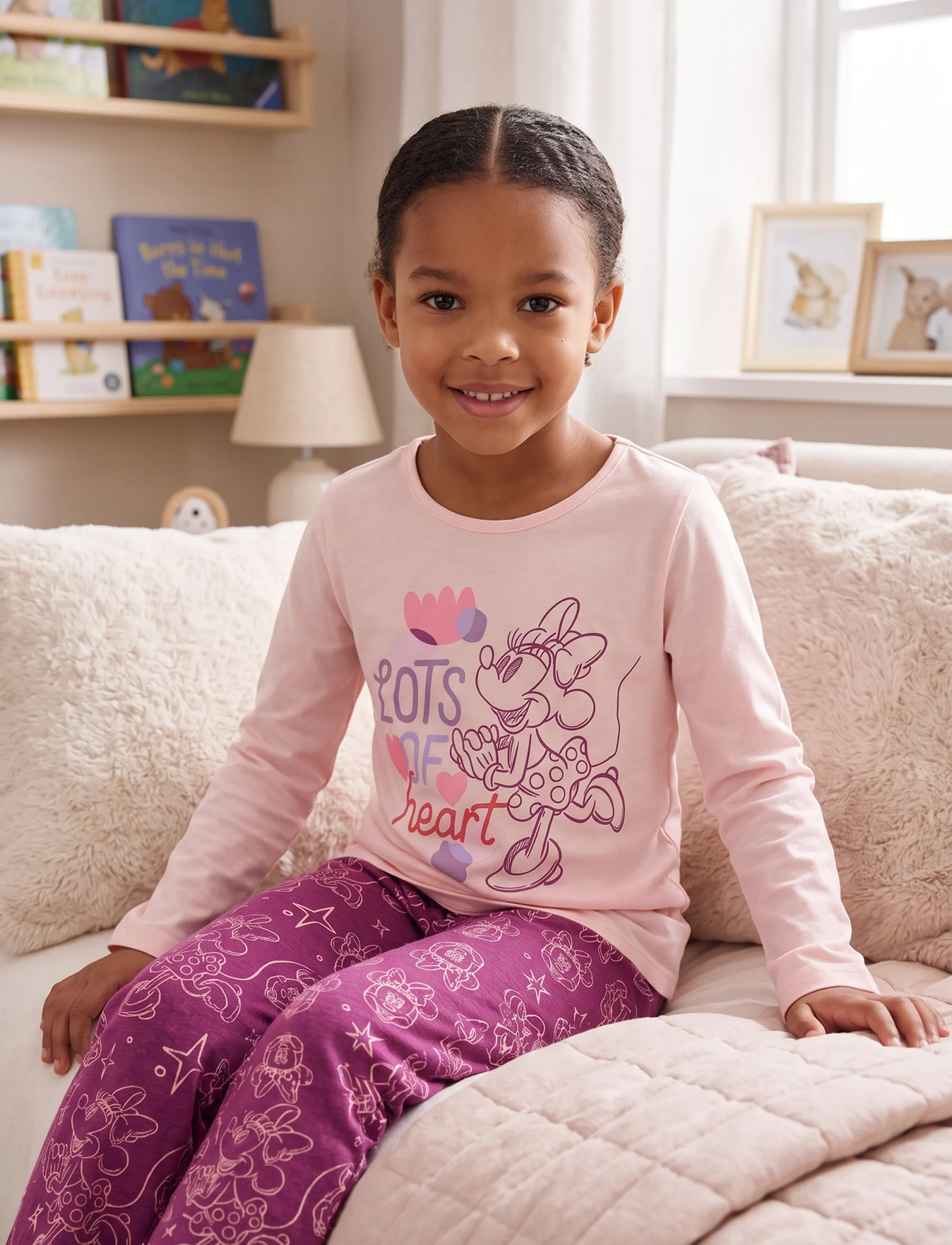Minnie Mouse Pyjalong Imprime, 116, Pyjamas, Rosa - Pyjama Sets, Kinder