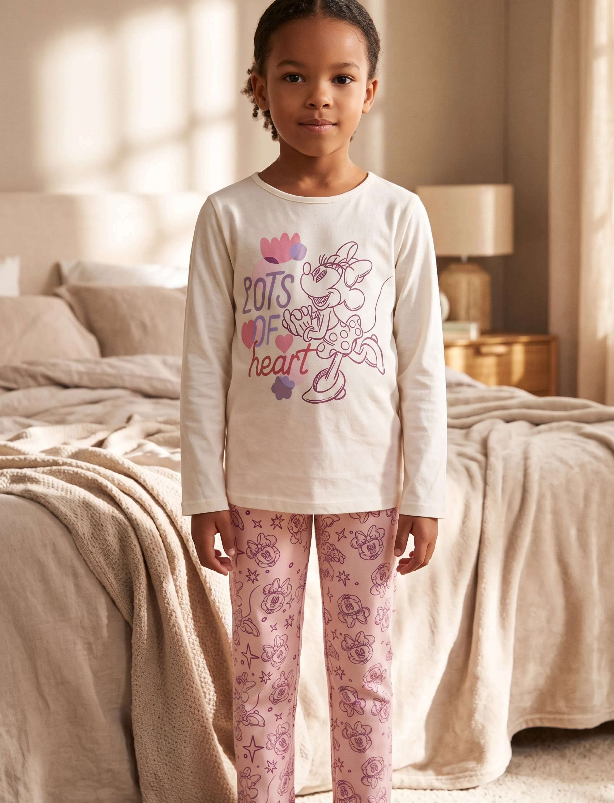 Minnie Mouse Pyjalong Imprime, 104, Multi/patterned, Pyjamas > Pyjamas-Sæt, Børn