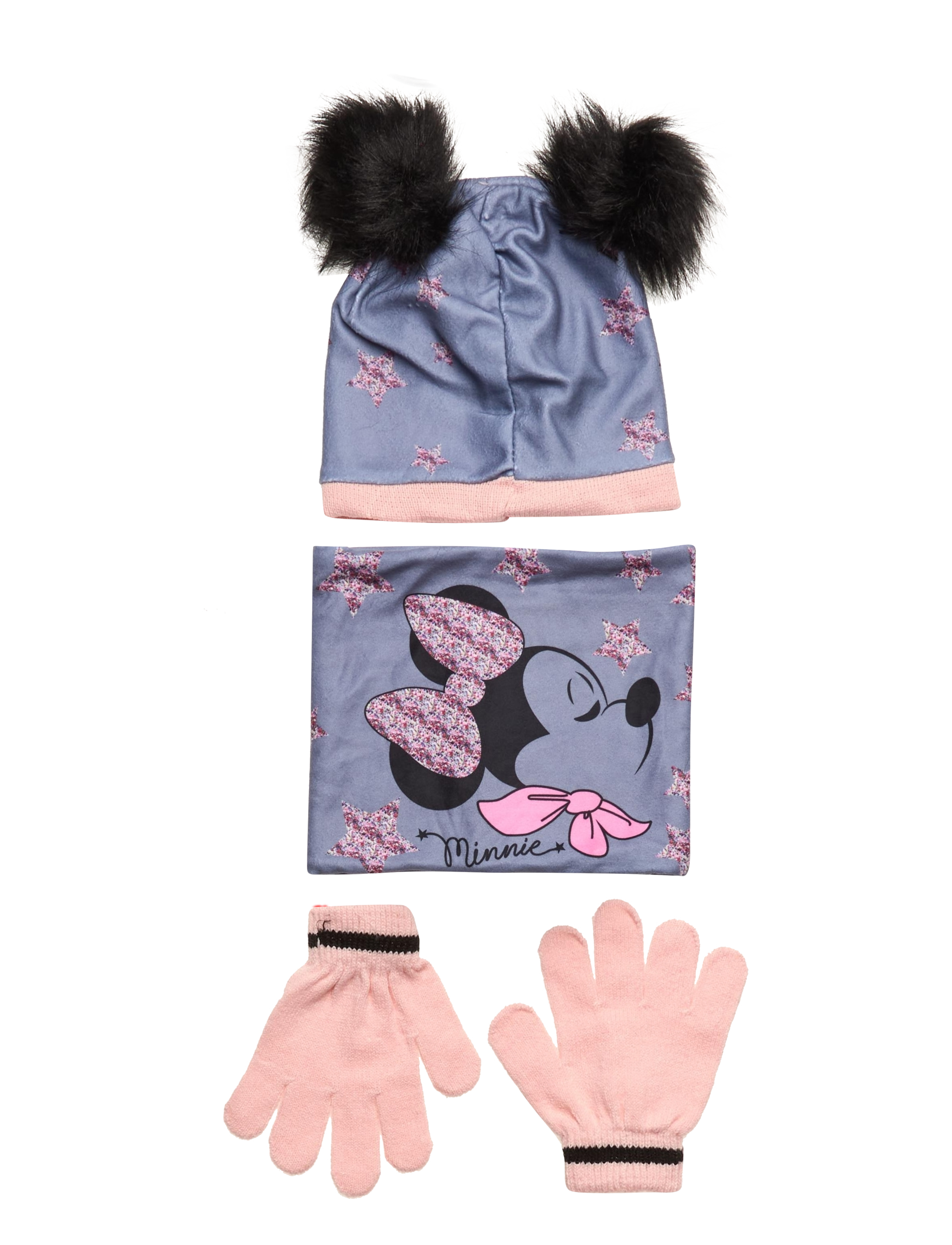 Disney - SET 3 PCS BONNET+COLLAR+GLOVES - grey - 1