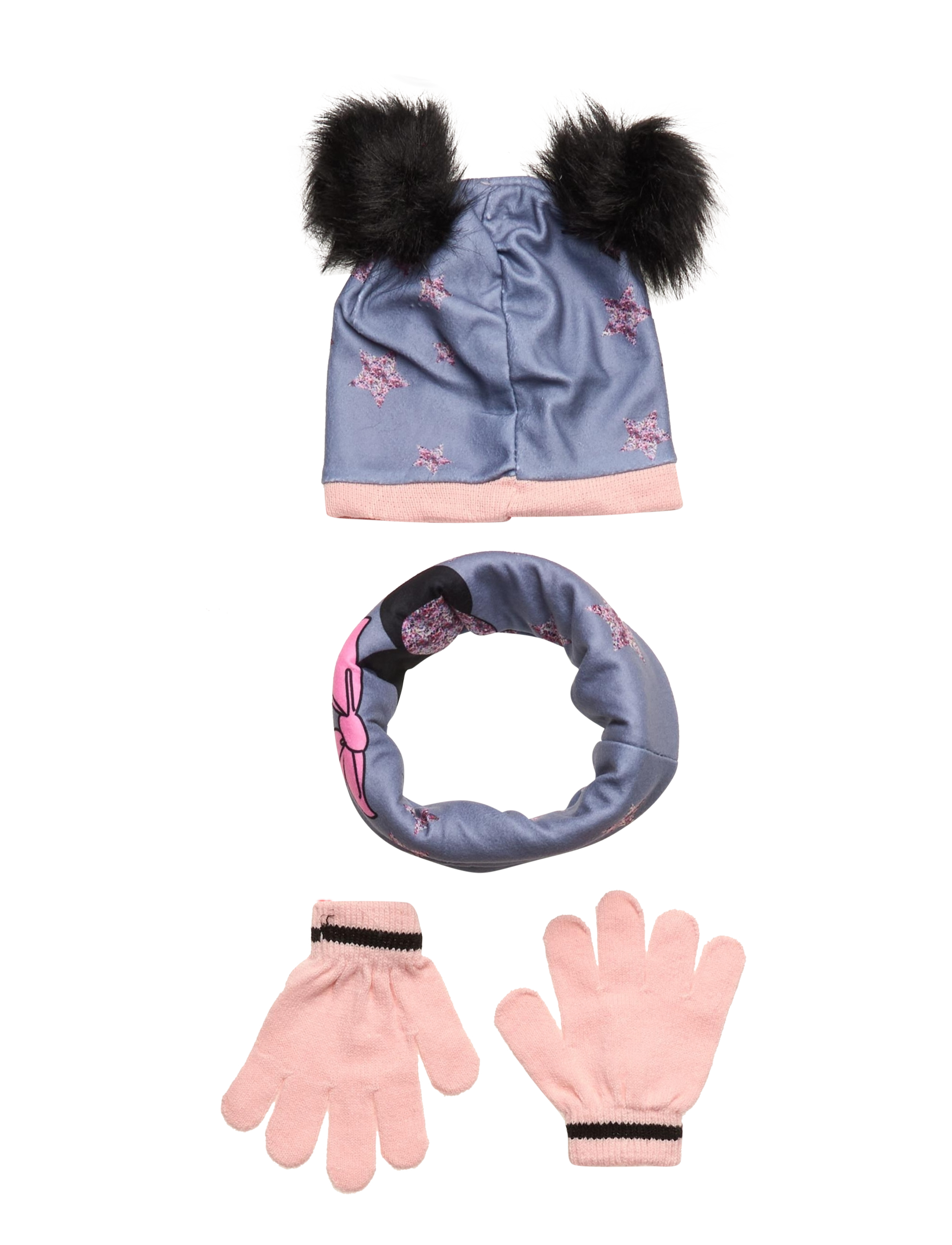 Disney - SET 3 PCS BONNET+COLLAR+GLOVES - grey - 2