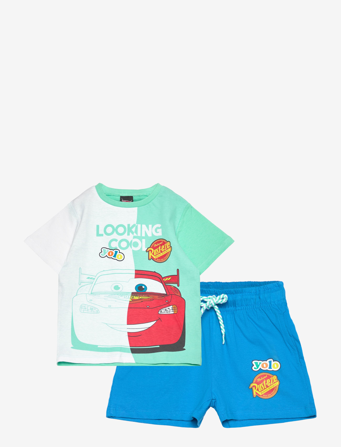 Autot - T SHIRT + SHORT - setit, joissa lyhythihainen t-paita - green - 0