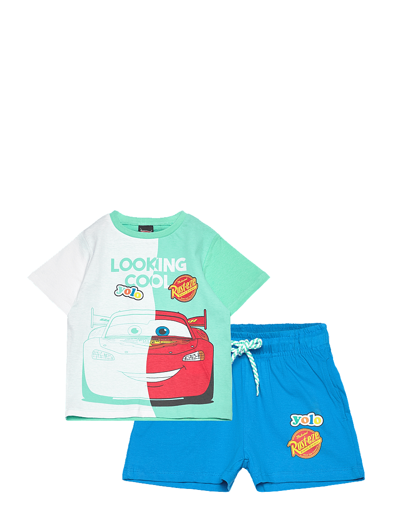 Autot - T SHIRT + SHORT - setit, joissa lyhythihainen t-paita - green - 0