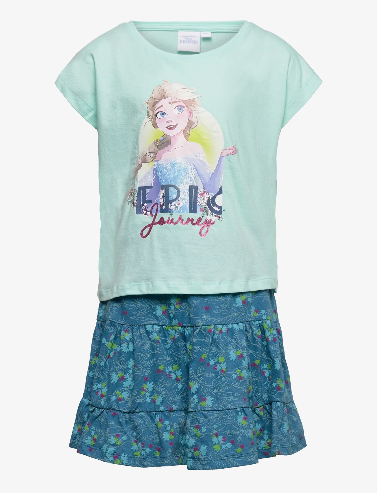 Disney - SET 2P SKIRT + TS - sommarfynd - turquoise - 0