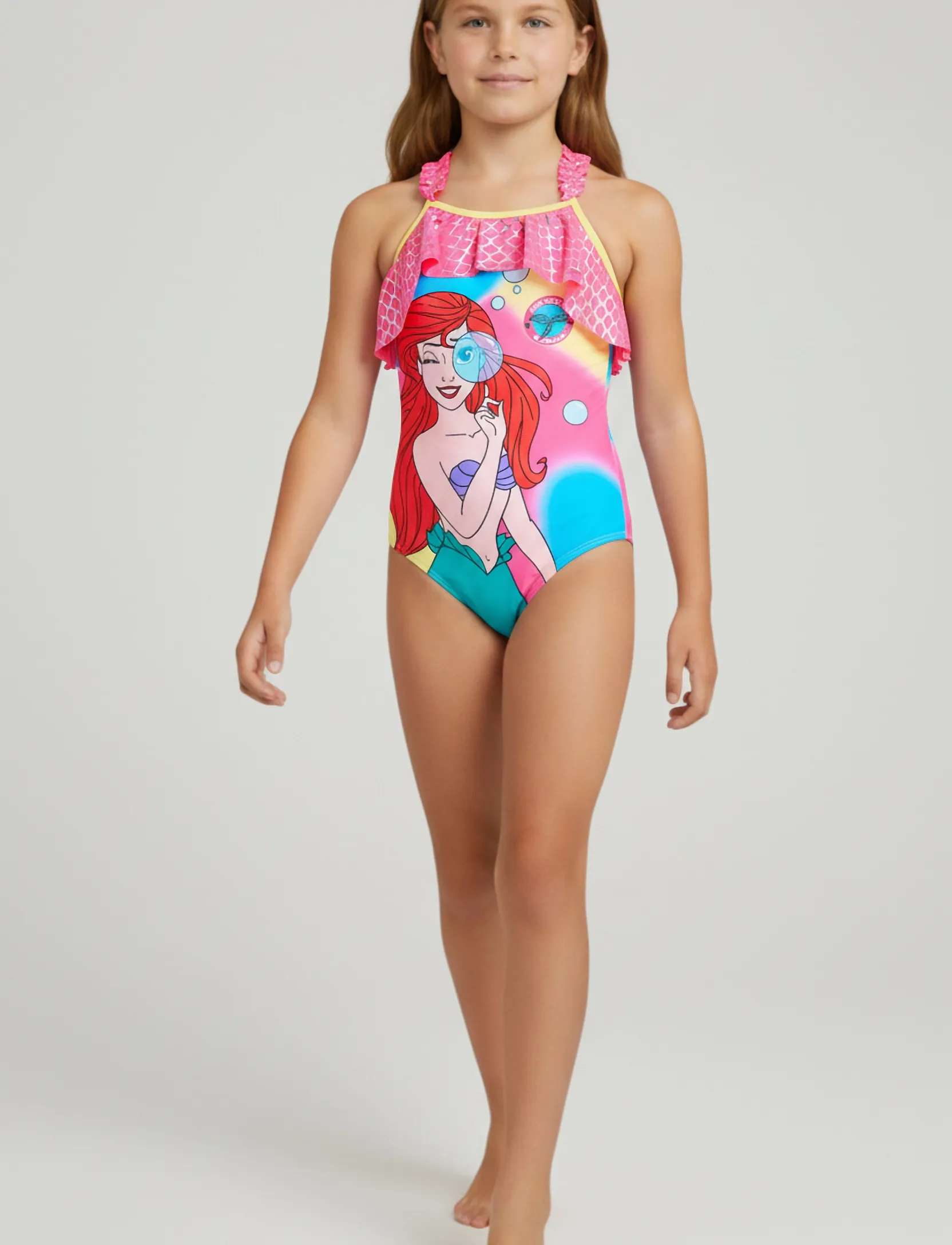 Princesses Swimsuit, 98, Bademode, Rosa - Swimsuits, Kinder