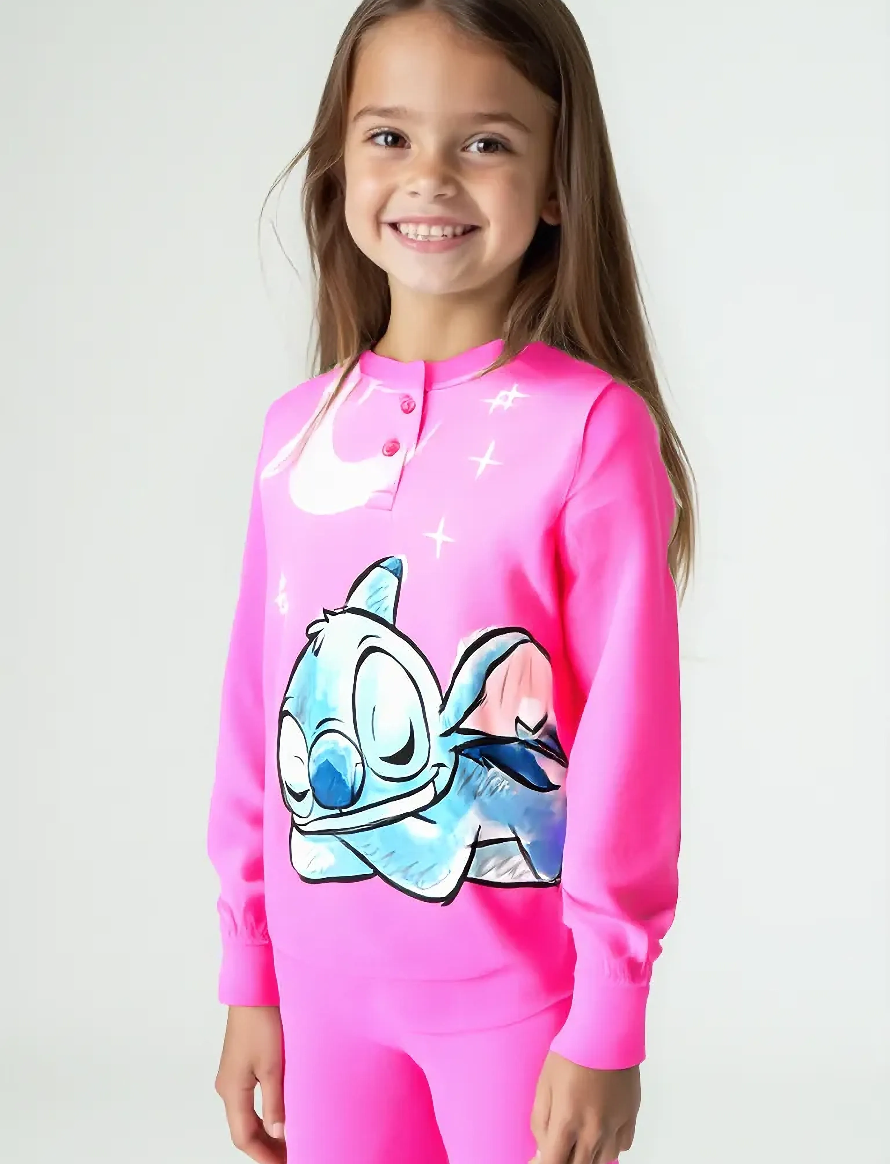 Lilo & Stitch Pyjama, 98, Pink, Pyjamas > Pyjamas-Sæt, Børn