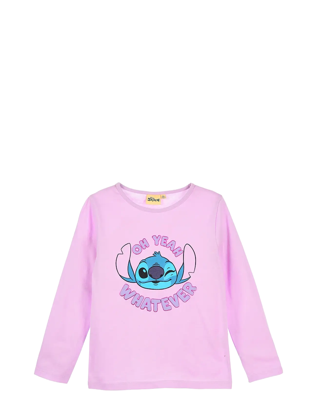 Lilo & Stitch Tshirt, Børn, Langærmet Grafisk T-Shirt, Lila, Str: 128