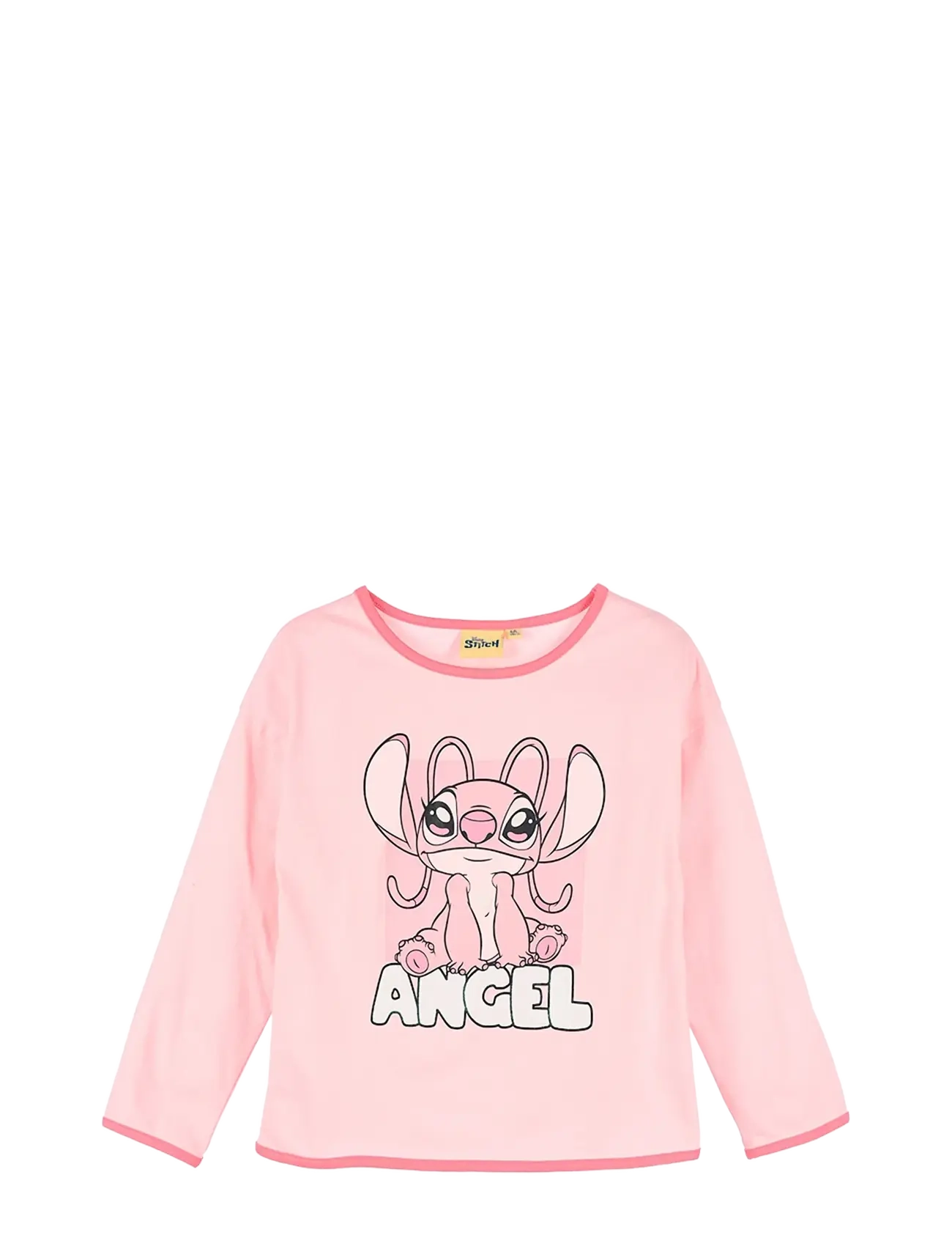Lilo & Stitch Tshirt, Børn, Langærmet T-Shirt Med Karakterprint, Lyserød, Str: 104