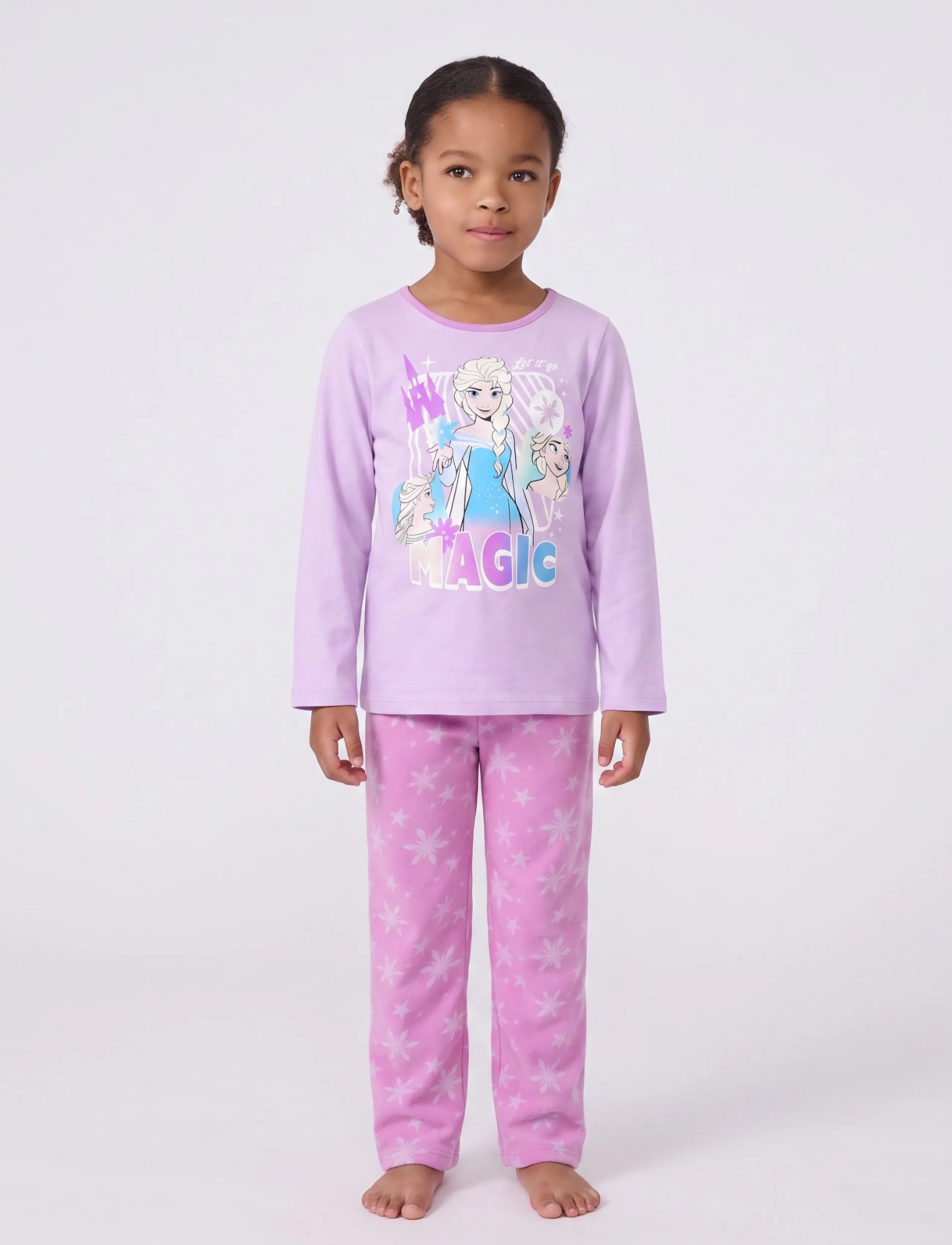 Frozen Pyjama, Børn, Printet Pyjamas, Lila, Str: 104