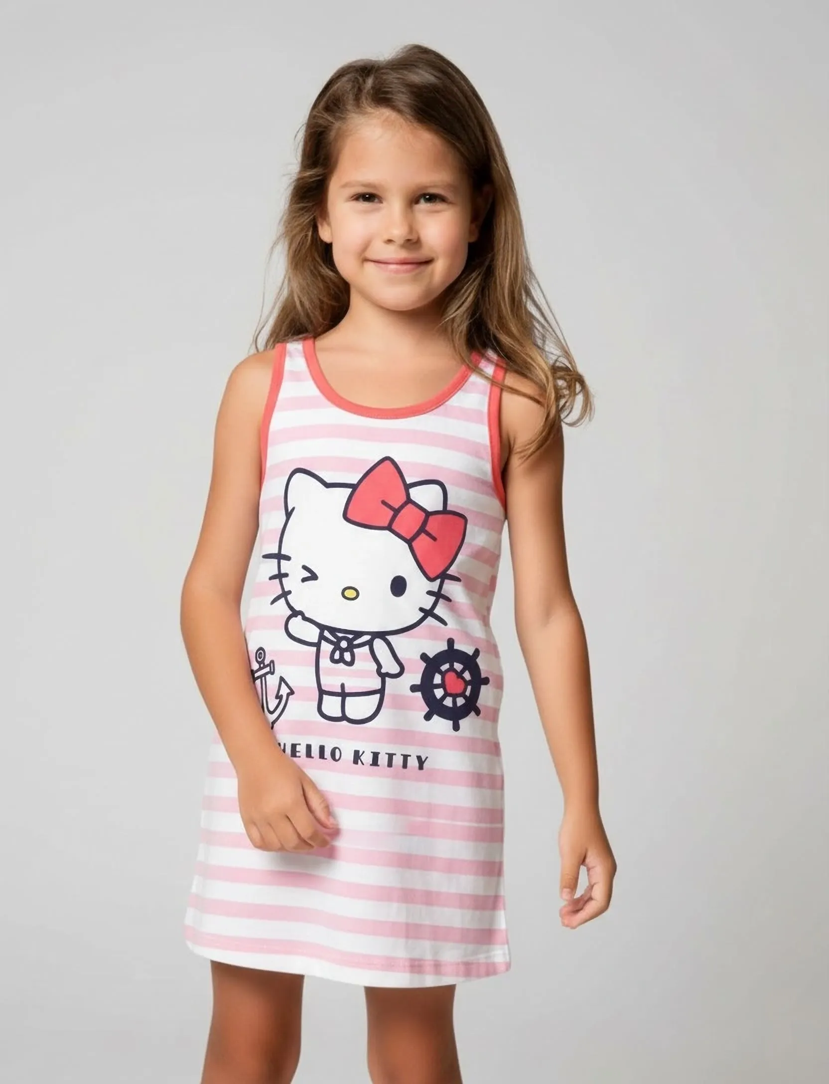 Hello Kitty Dress, 104, Casual Dresses, Rosa - Sleeveless Kinder