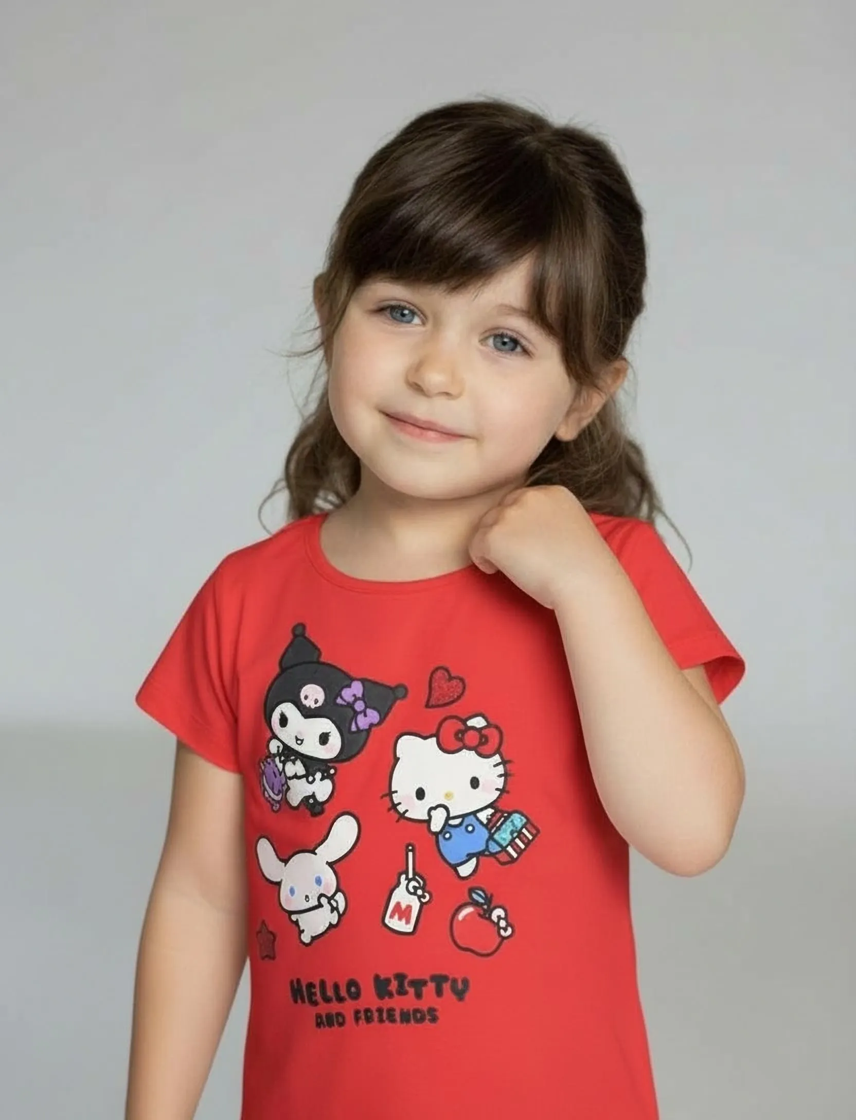Hello Kitty Tshirt, 104, Red, T-Shirts > Kortærmede, Børn