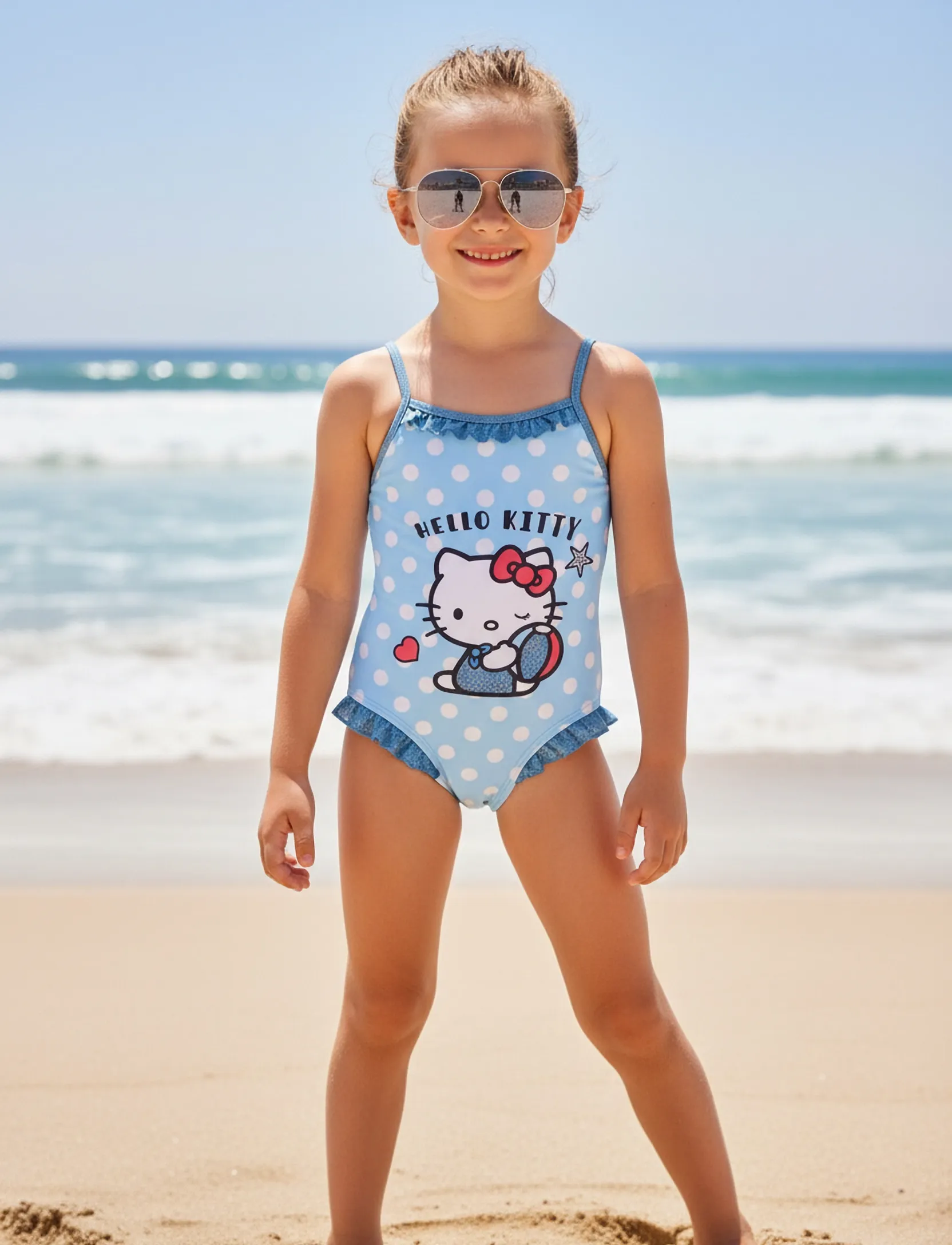 Hello Kitty Bademode, 104, Blau - Swimsuits, Kinder