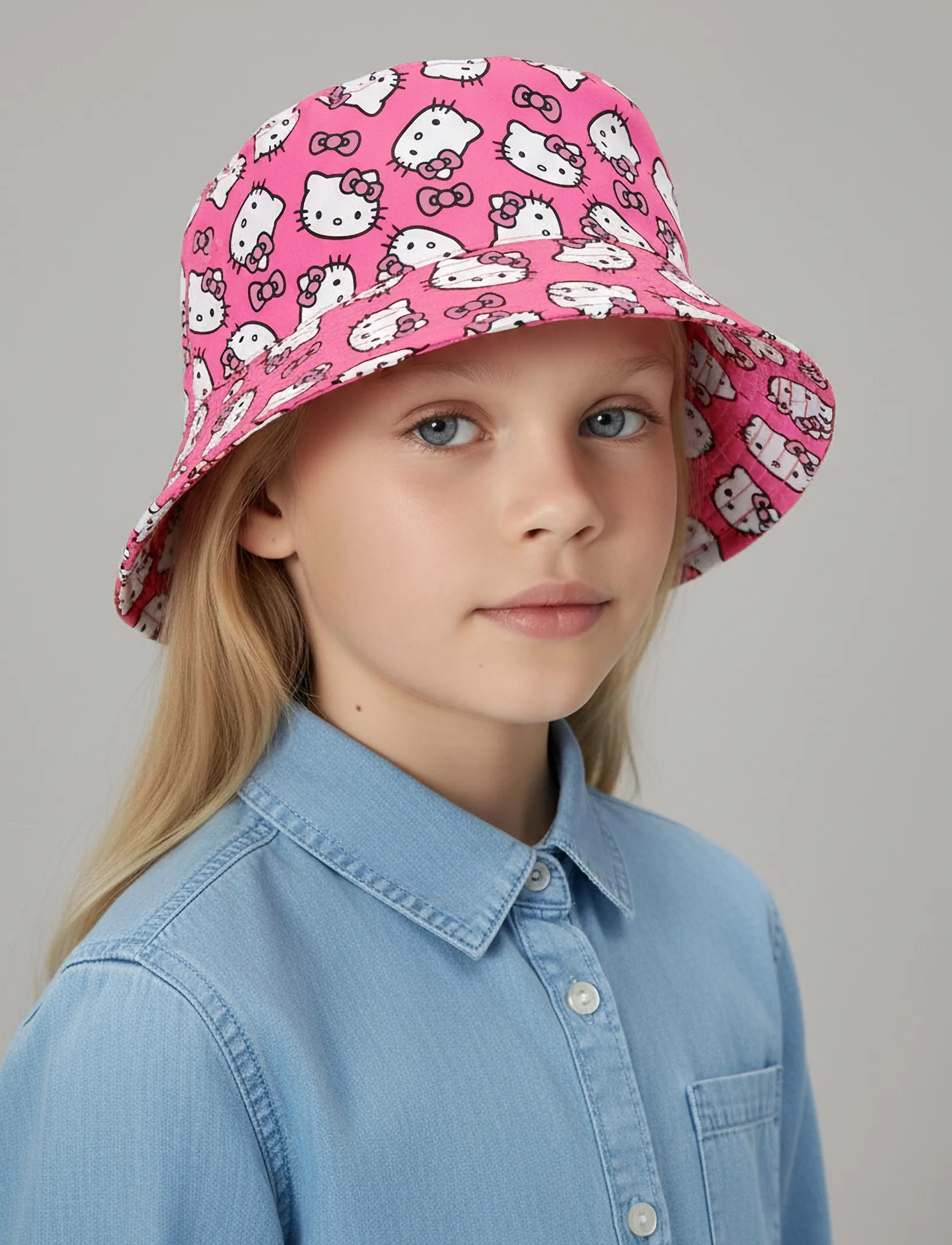 Hello Kitty Bob, 54, Hats, Rosa - Bucket Kinder