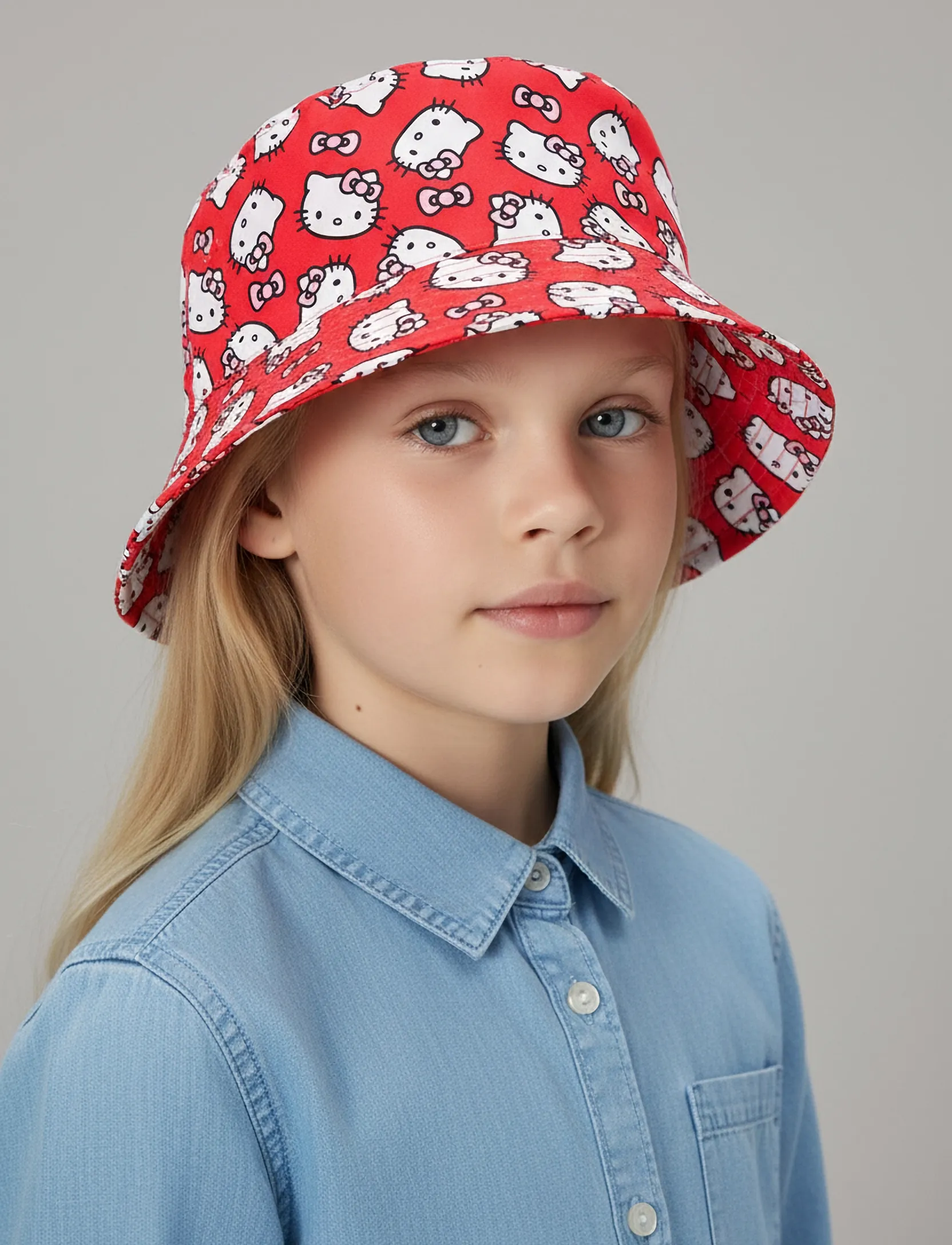 Hello Kitty Bob, 52, Red, Hatte > Hatte Med Spand, Børn