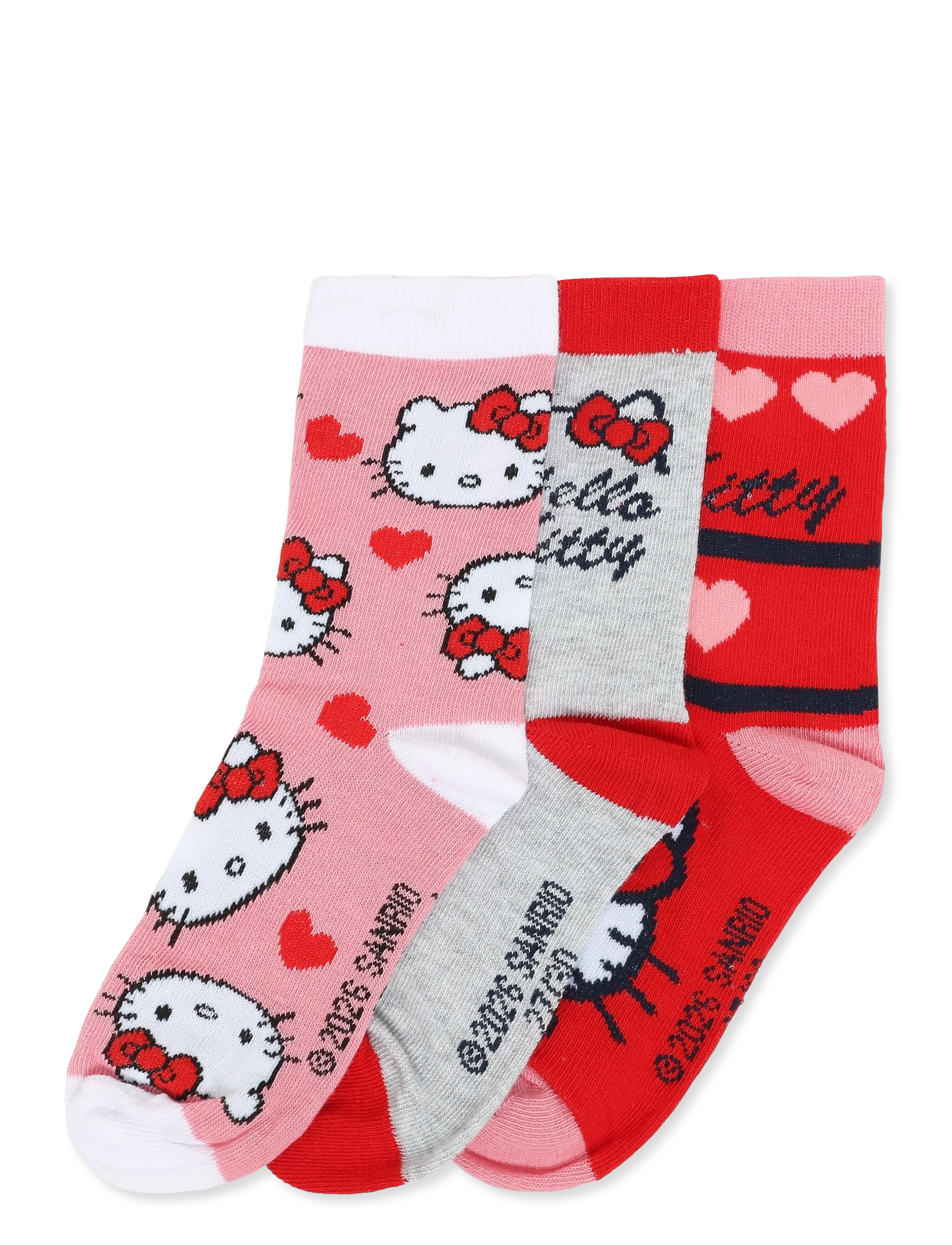 Hello Kitty Socks, Børn, Hello Kitty Sokker, Rød, Str: 23/26