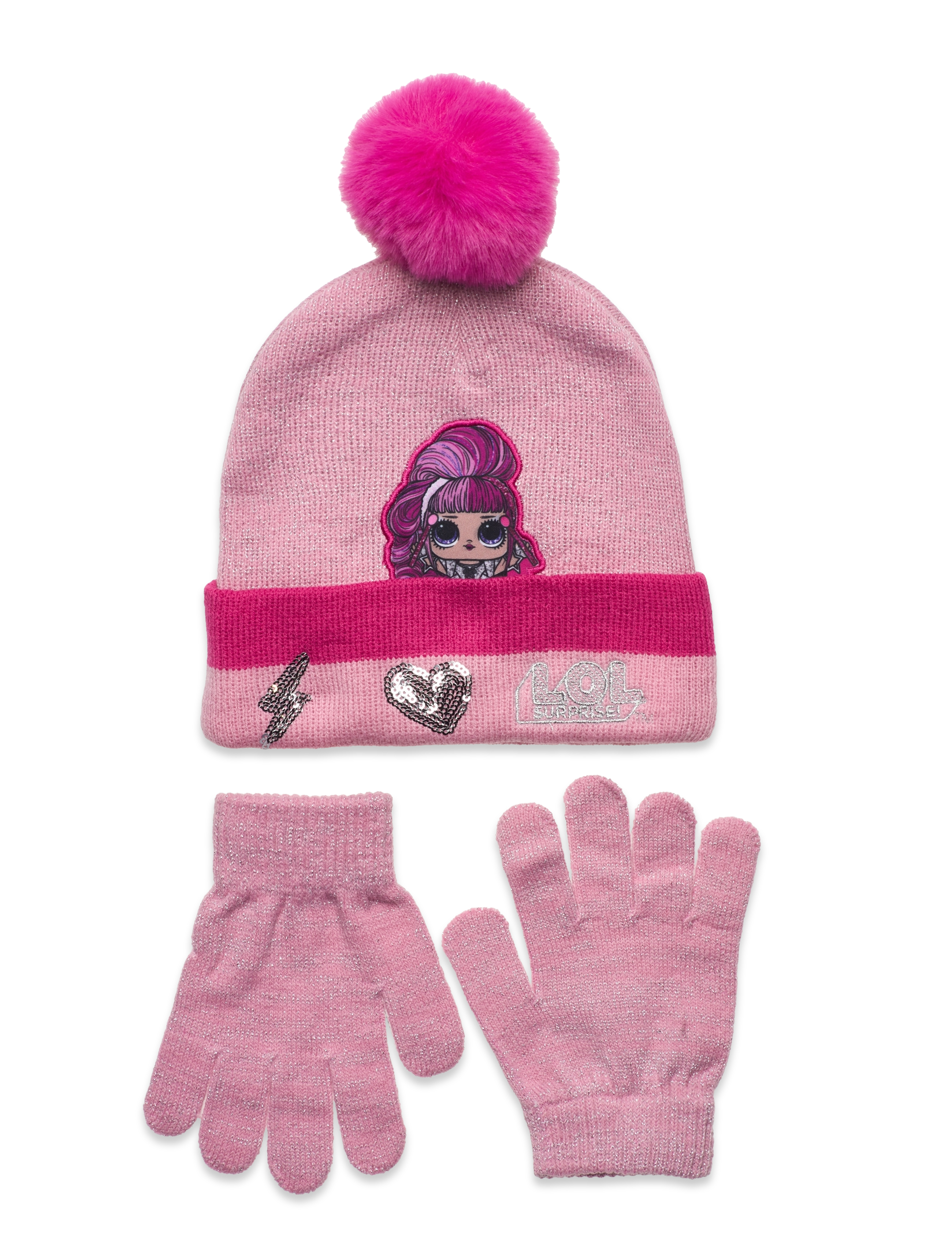 L.O.L Set Basecap + Glooves Pink - 52 - Kinder