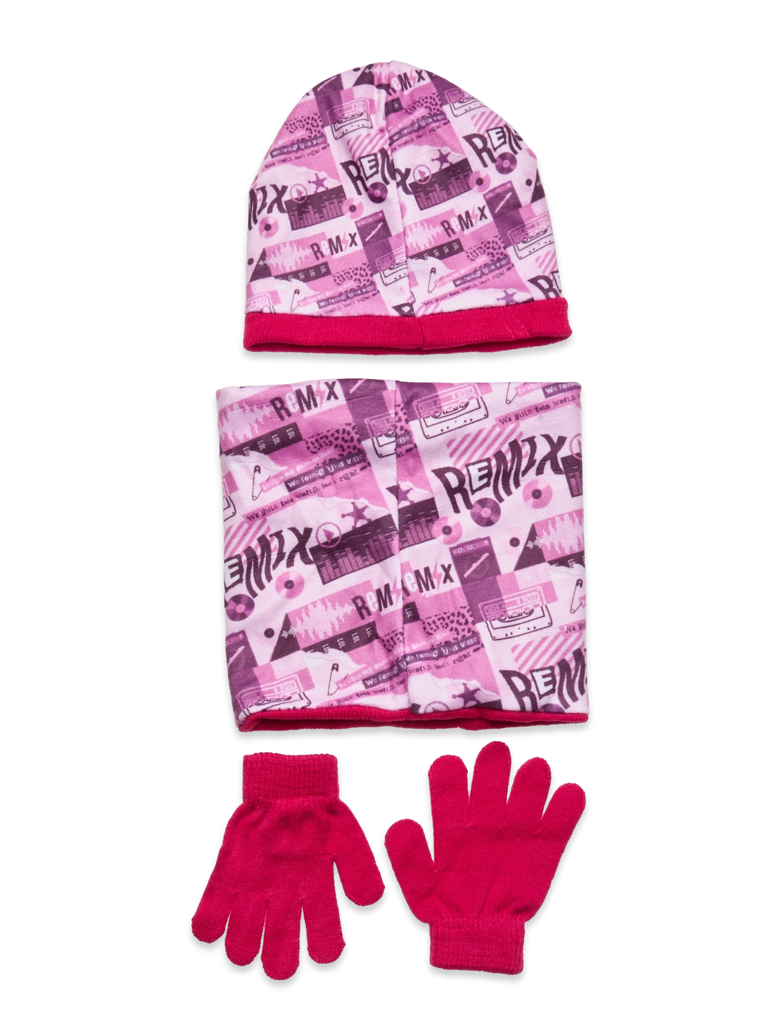 L.O.L - SET 3 PCS BONNET+COLLAR+GLOVES - accessories - fushia - 1