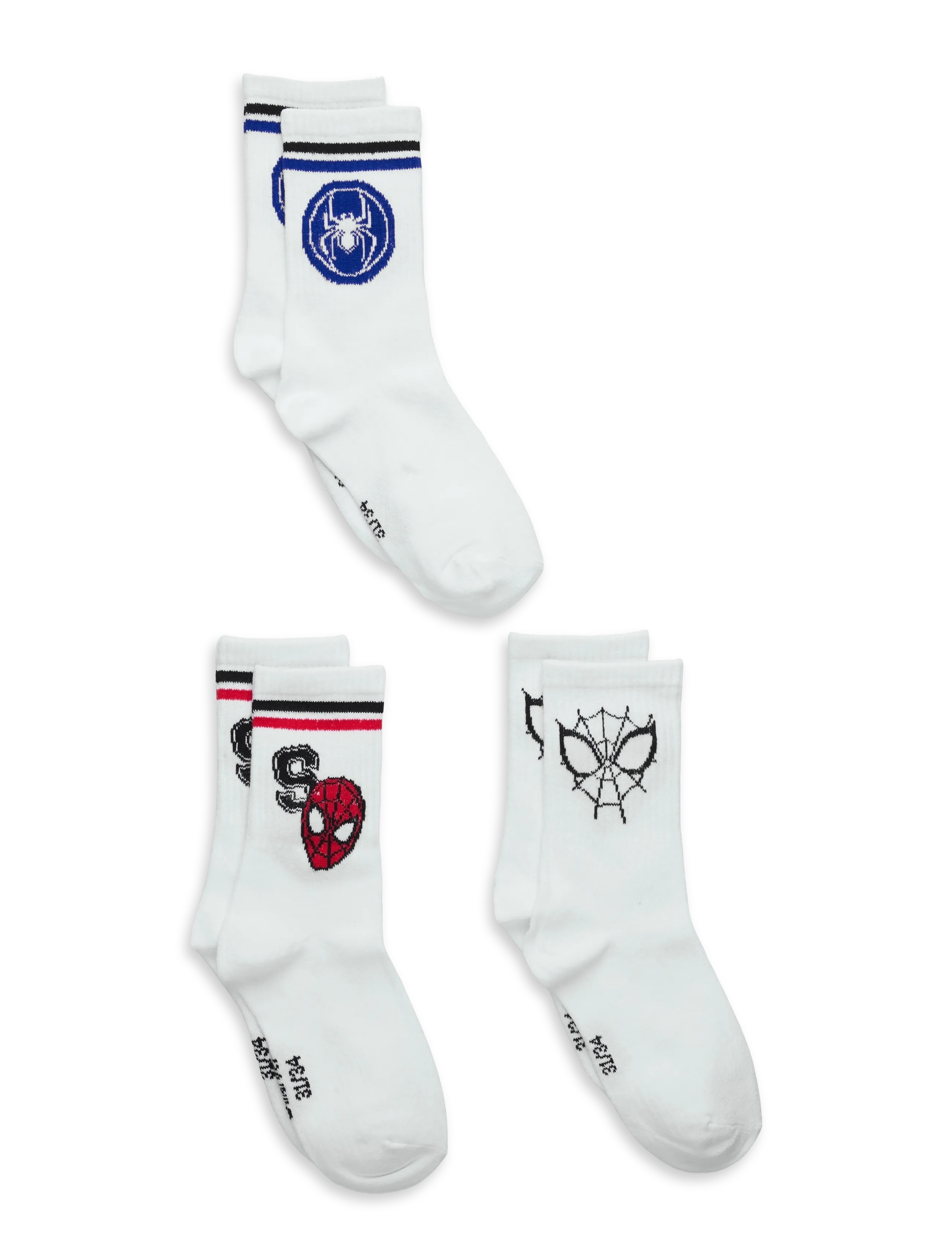 Spider-man Socks, Børn, Spider-Man Sokker, Hvid, Str: 23/26