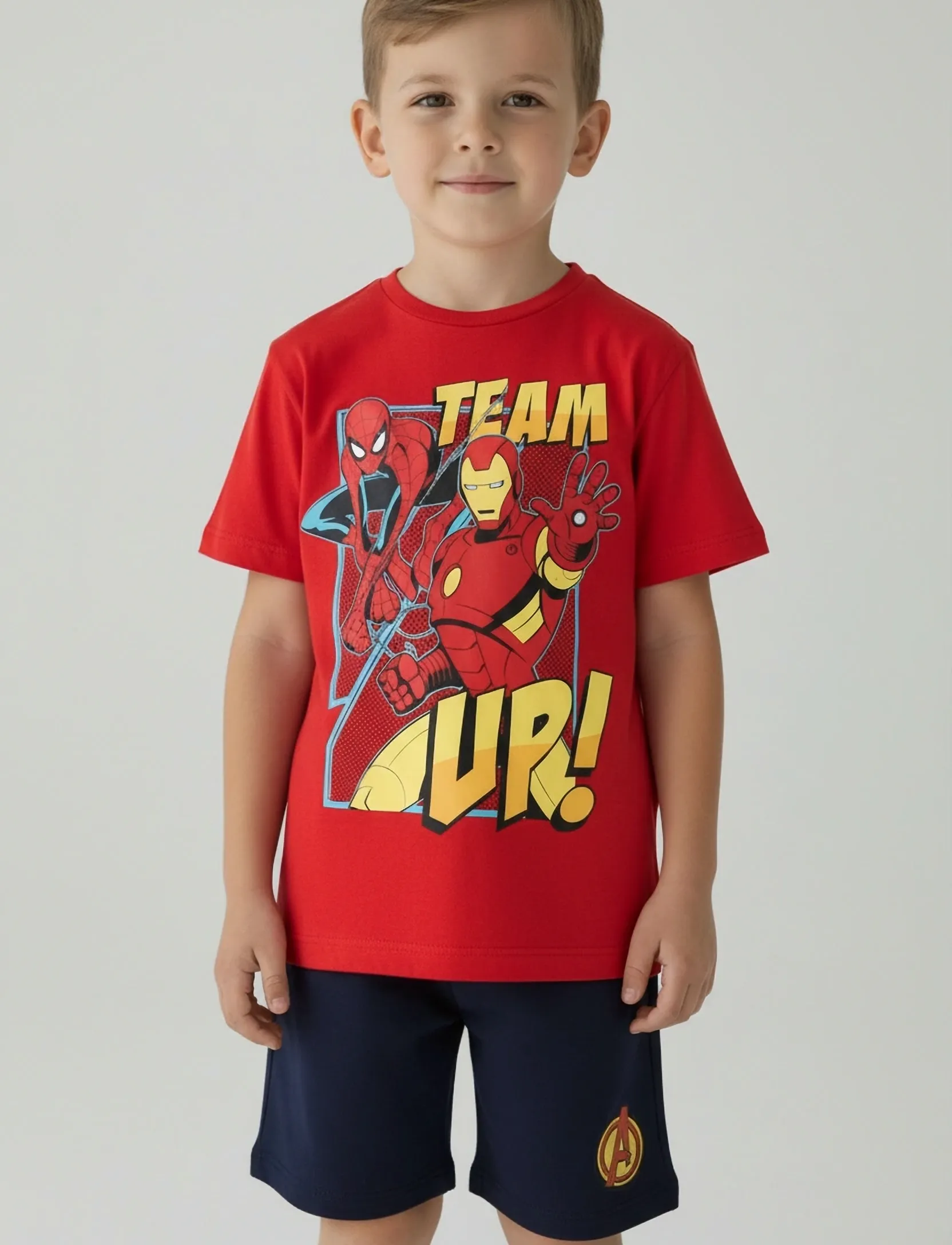Marvel Set, 140, Red, Sæt > Sæt Med Kortærmet T-Shirt, Børn