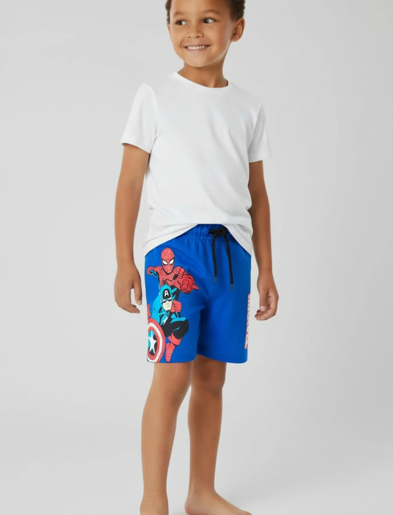 Marvel Pants, 140, Shorts, Blau - Sweat Kinder