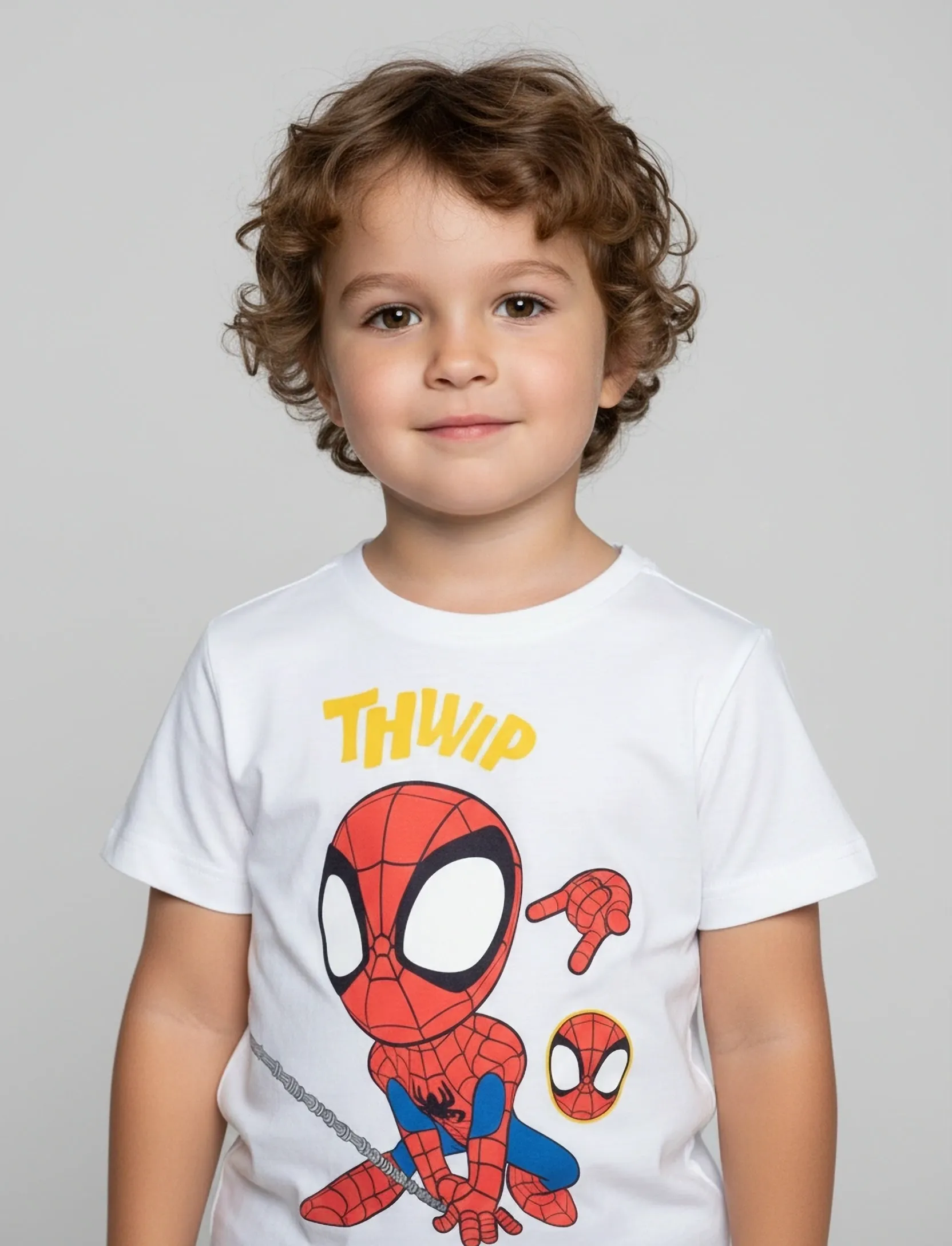 Spider-man Tshirt, Børn, Spider-Man T-Shirt, Hvid, Str: 92