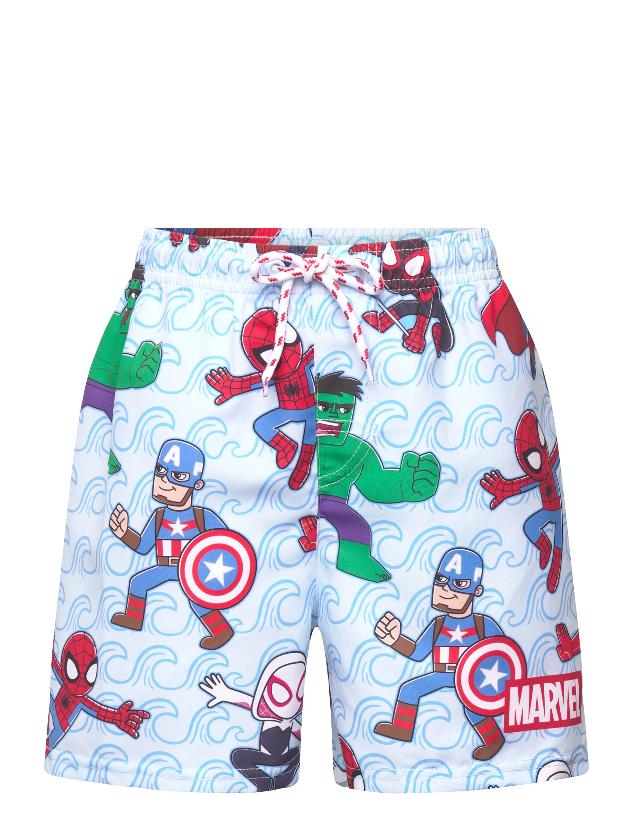 Marvel Swimwear, Børn, Marvel Print Badeshorts, Blå, Str: 140