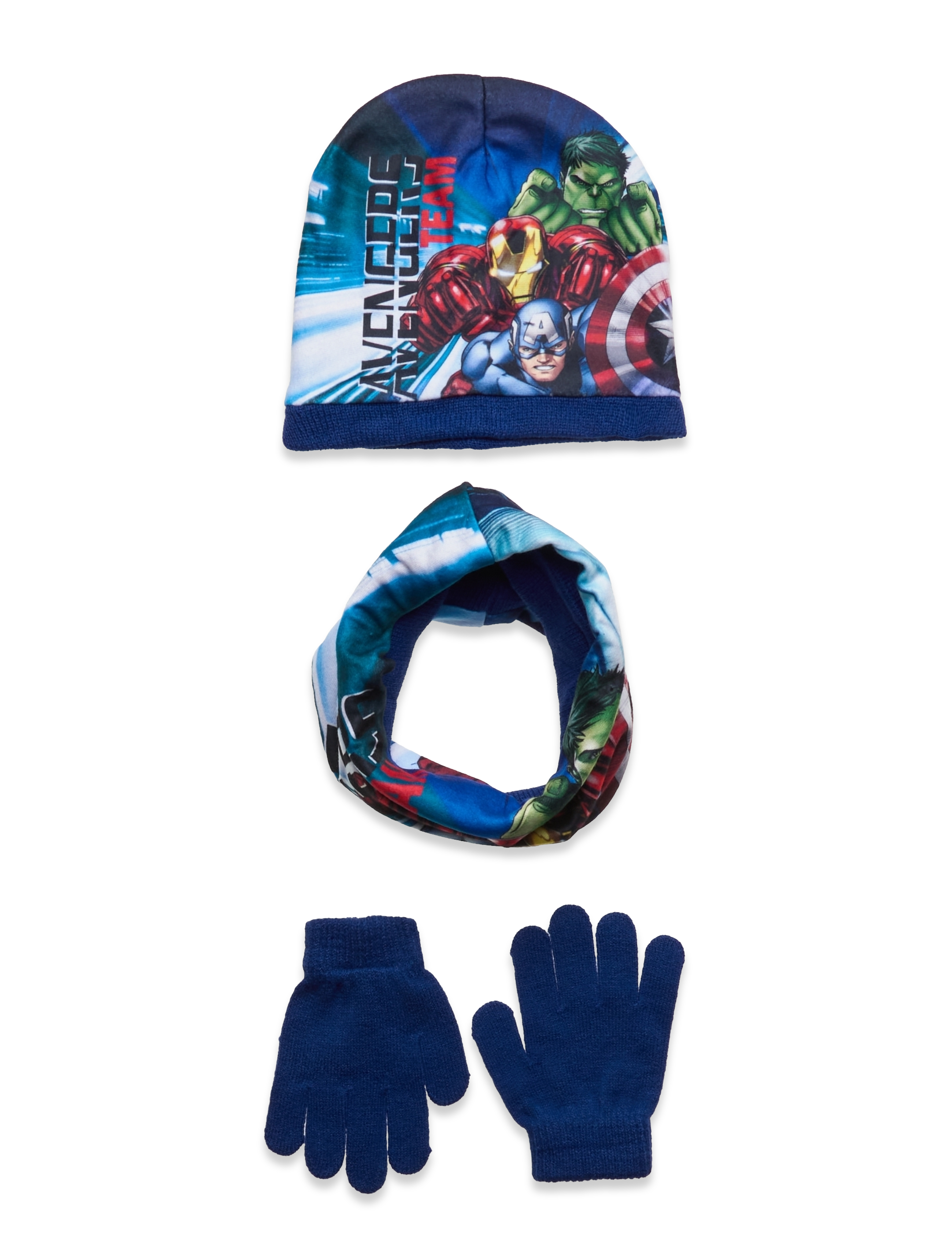 Marvel - SET 3 PCS BONNET+COLLAR+GLOVES - blue - 1