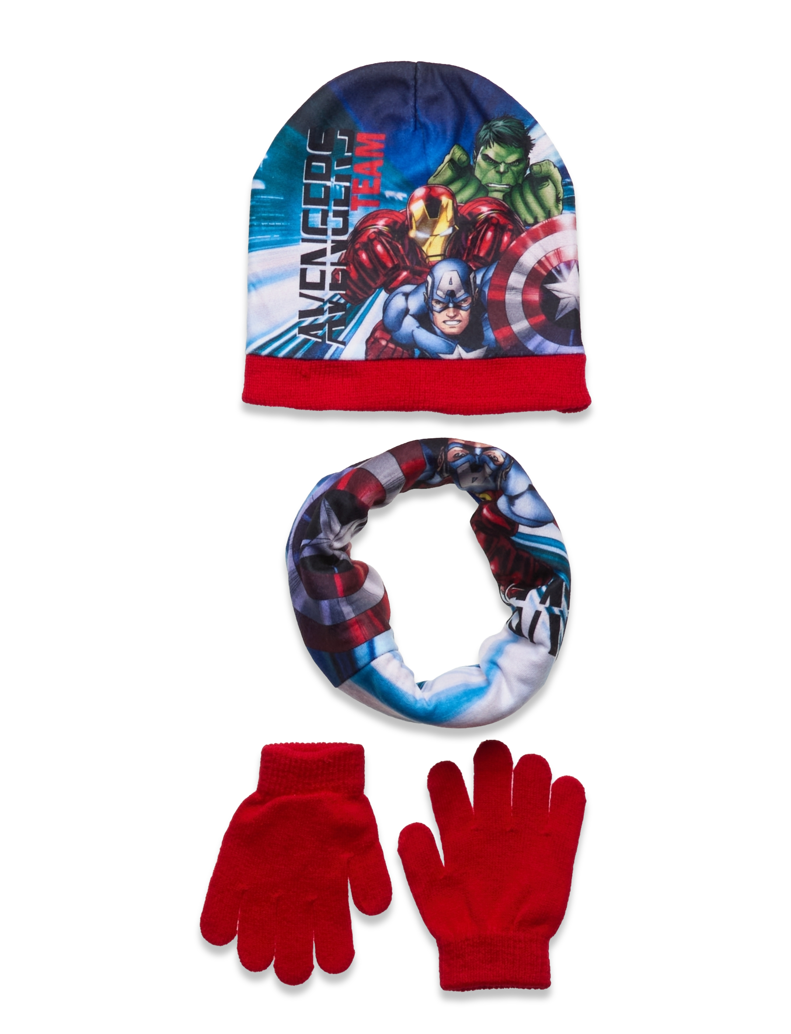 Marvel - SET 3 PCS BONNET+COLLAR+GLOVES - red - 1