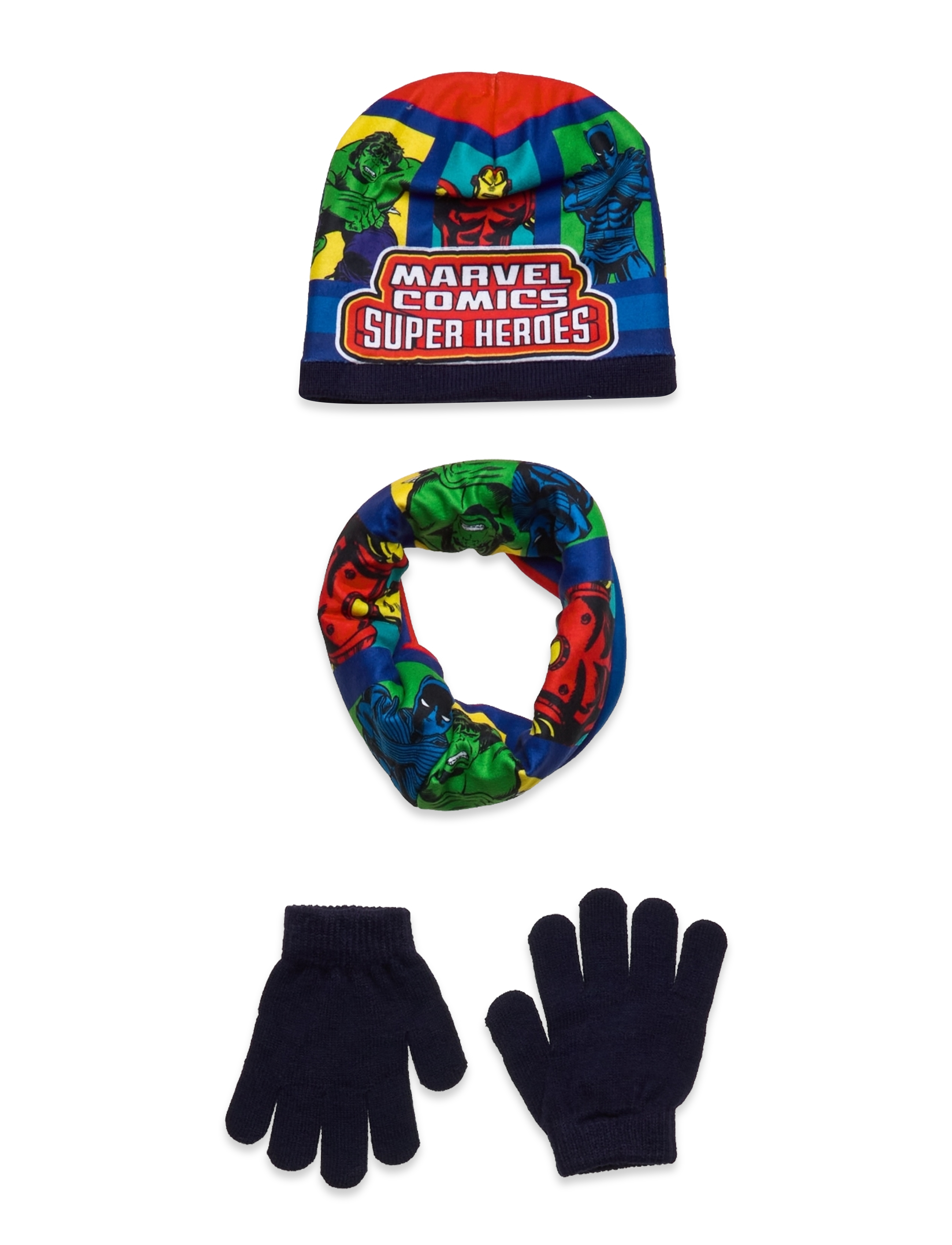 Marvel - SET 3 PCS BONNET+COLLAR+GLOVES - navy - 1