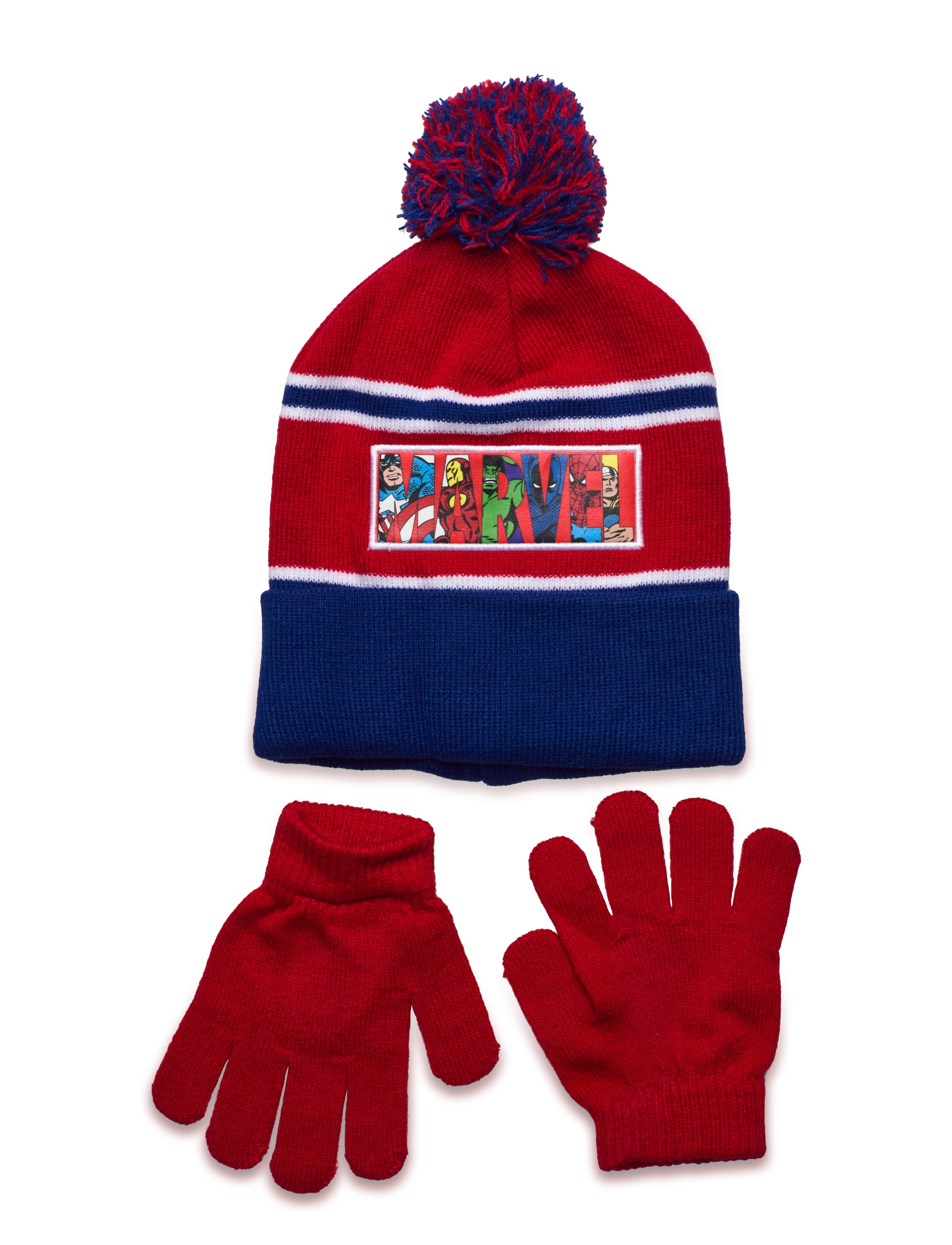 MARVEL Bonnet + Handschuhe Rot - 54 - Kinder