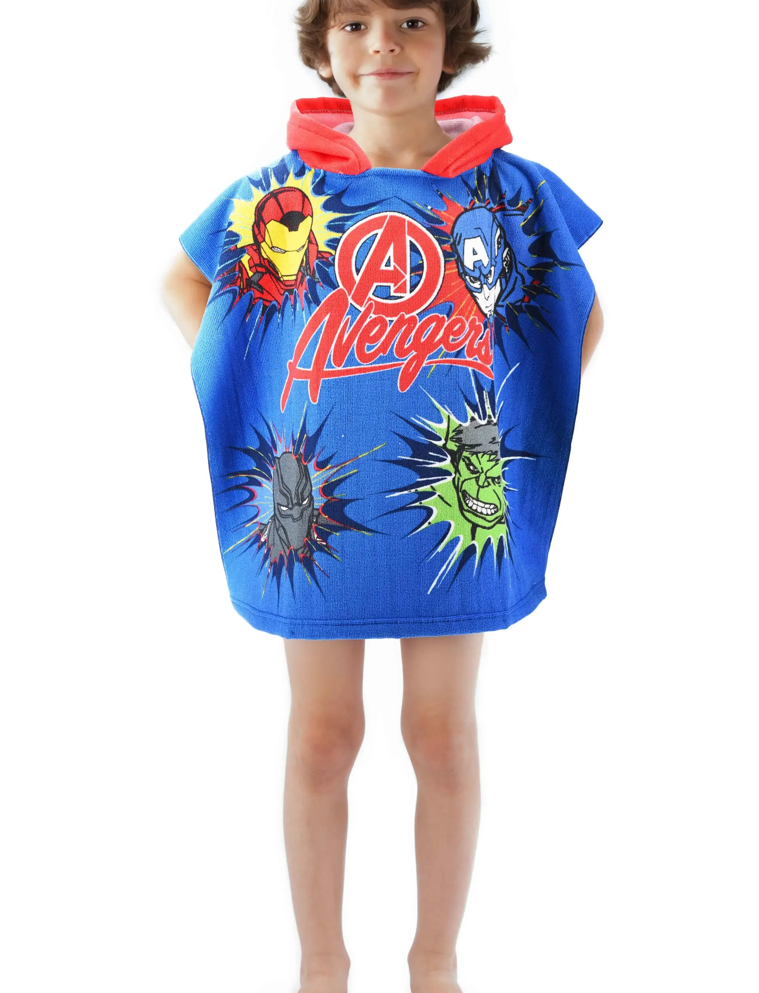Marvel Towel, One Size, Blue, Badetid > Poncho Til Bad, Børn