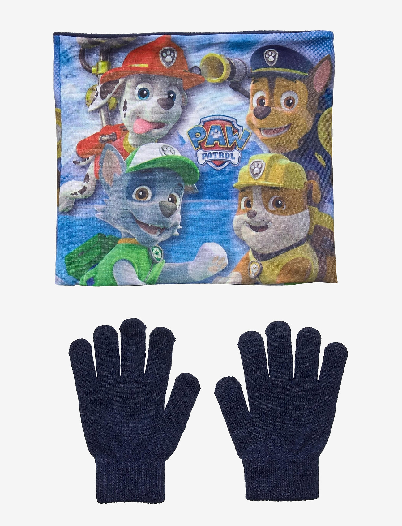 Paw Patrol - SET 2 PCS COLLAR GLOVES - navy - 0