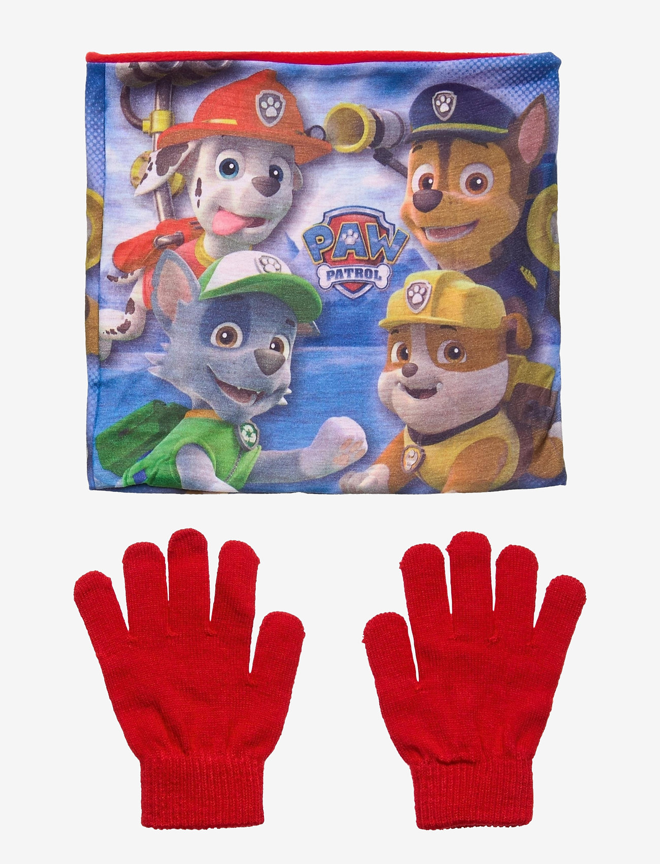 SET 2 PCS COLLAR GLOVES - RED