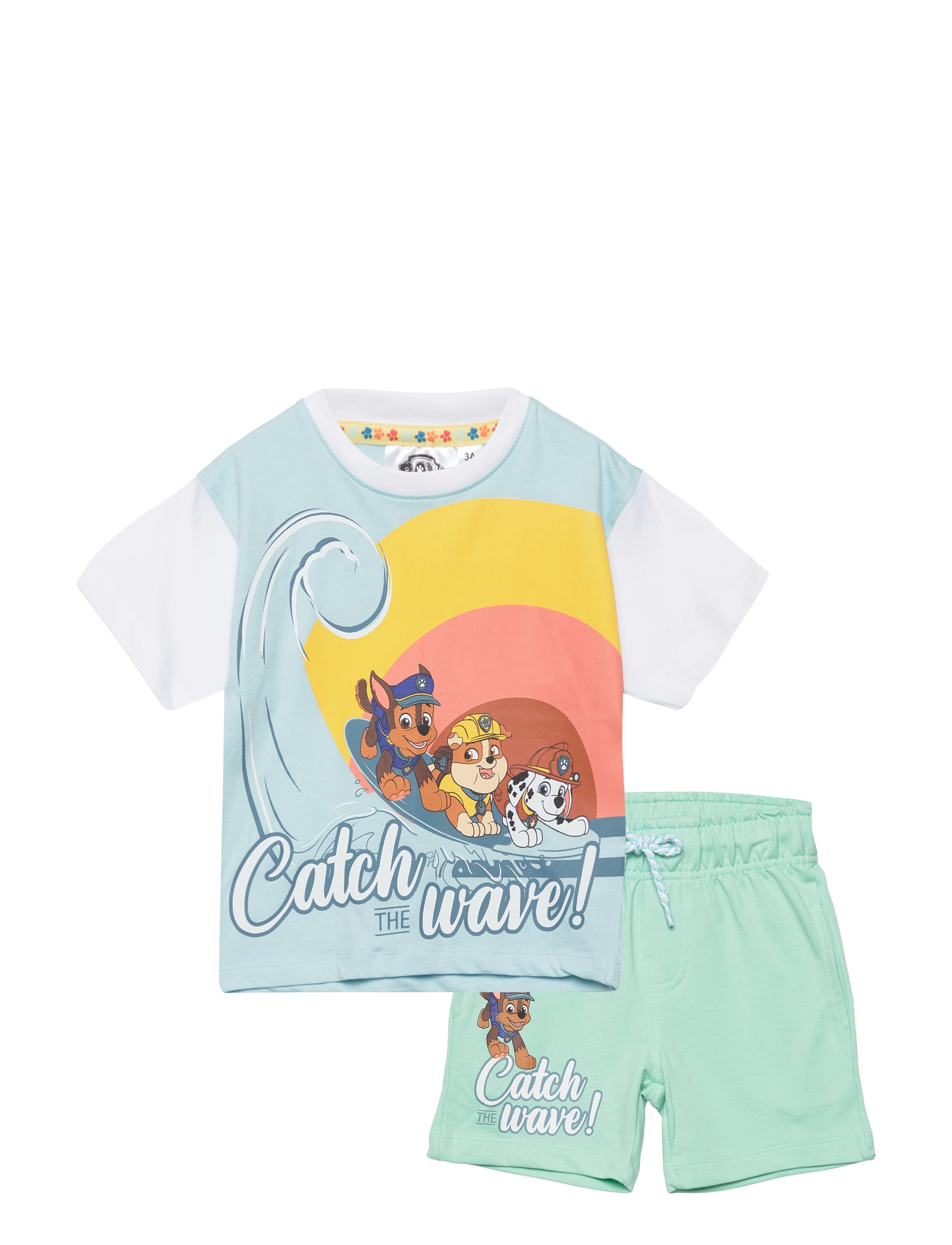 Paw Patrol T SHIRT + SHORT - Ķepu patruļa - LIGHT BLUE / multi
