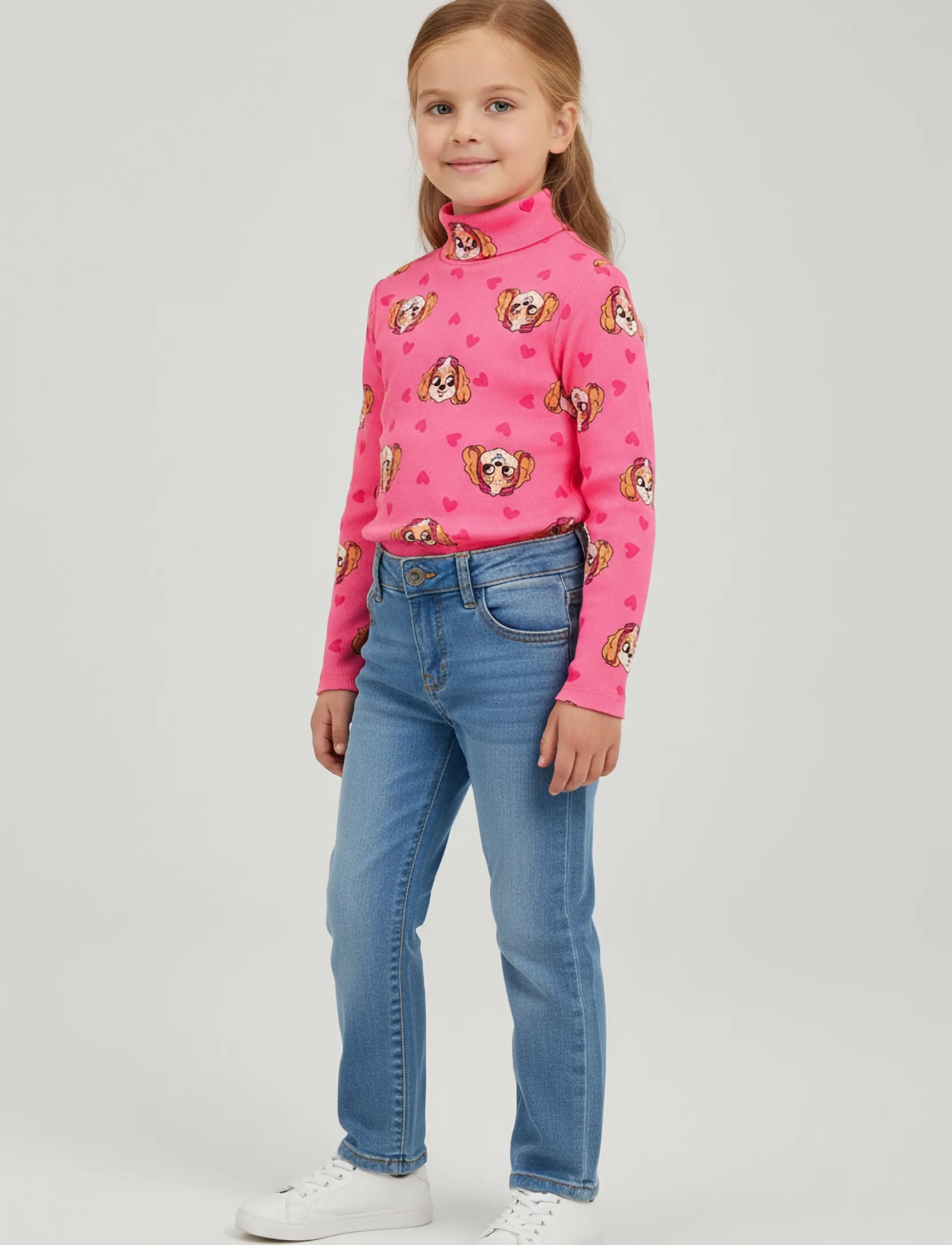 Paw Patrol Under Sweater, 116, T-shirts, Rosa - Turtleneck, Kinder