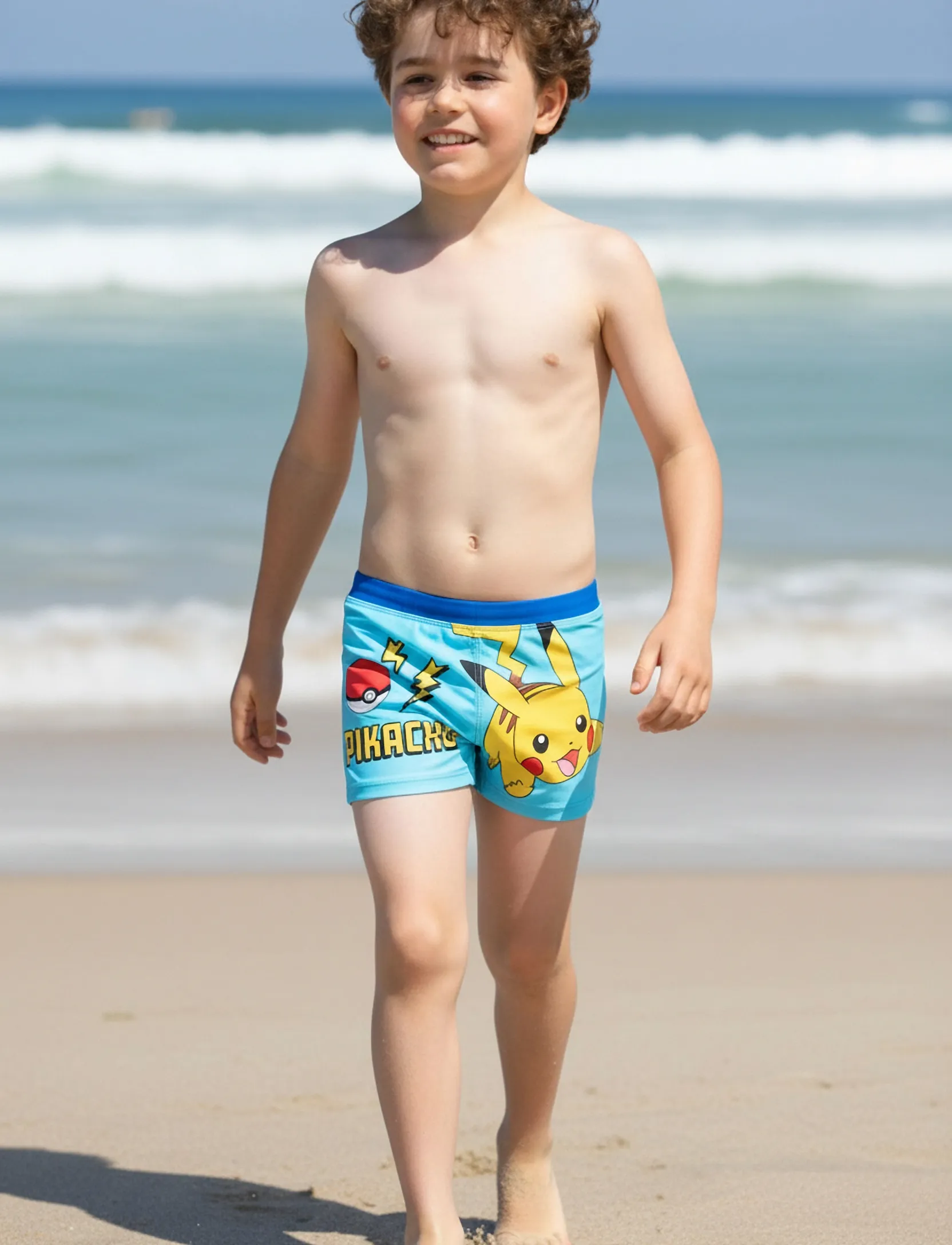 Pókemon Swimwear, Børn, Badeshorts, Blå, Str: 104