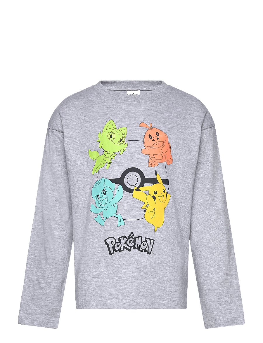 Pókemon - TSHIRT - langärmelig - lgrey - 1