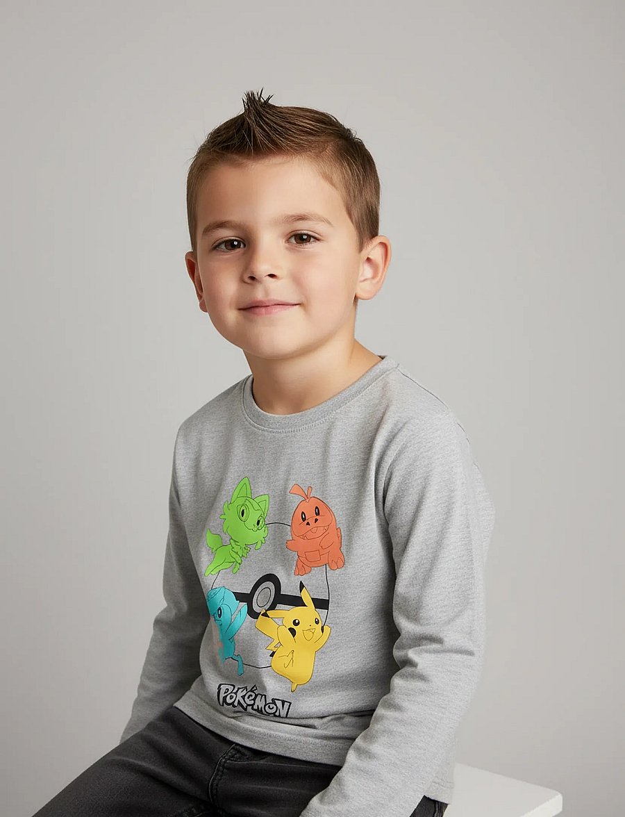 Pókemon - TSHIRT - langärmelig - lgrey - 0