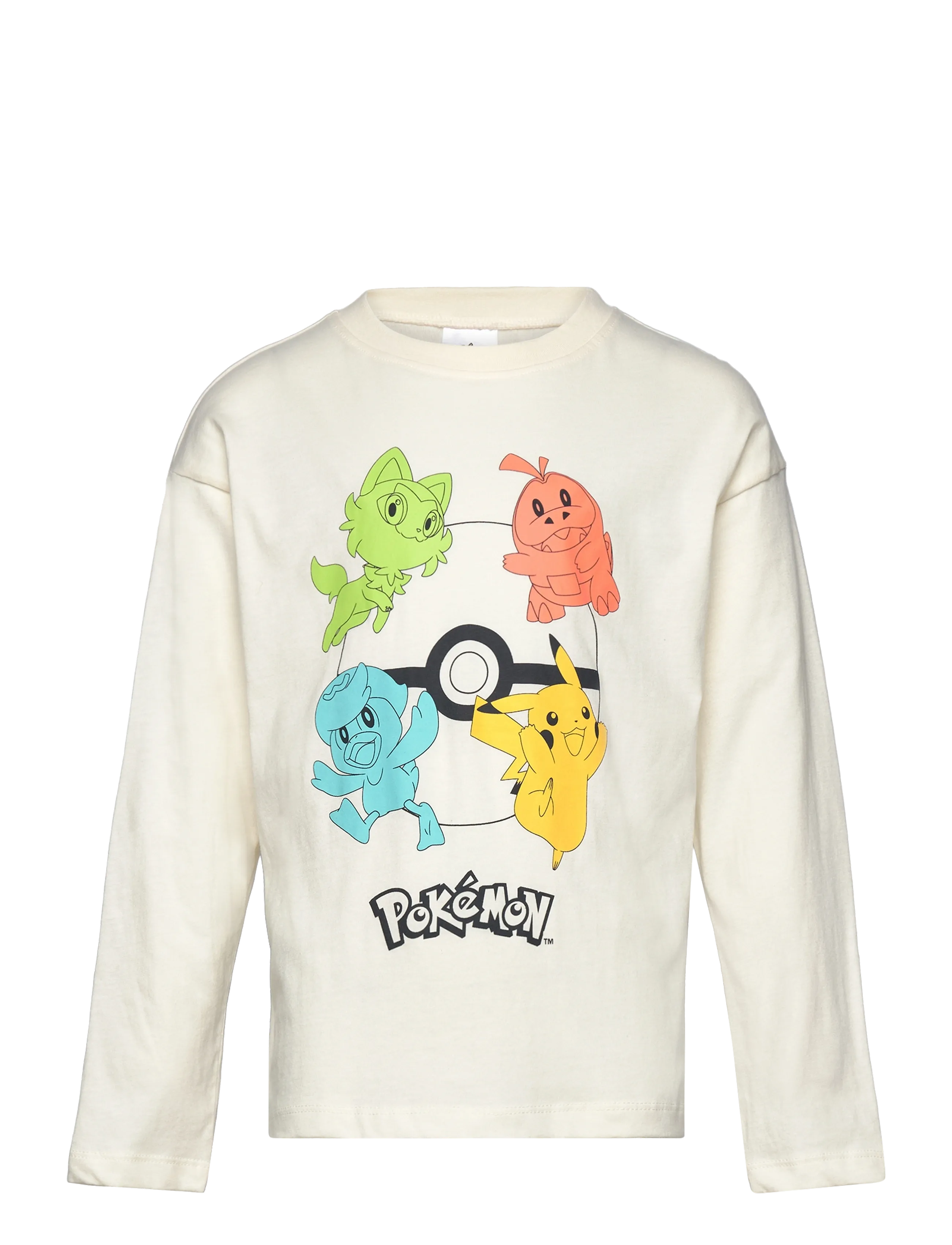 Pókemon Tshirt, 152, Cream, T-Shirts > Langærmede T-shirts, Børn