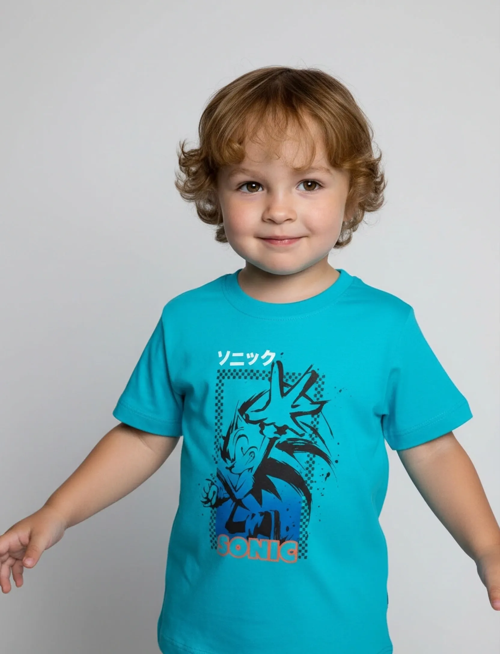 Sonic Tshirt, 104, Blue, T-Shirts > Kortærmede, Børn